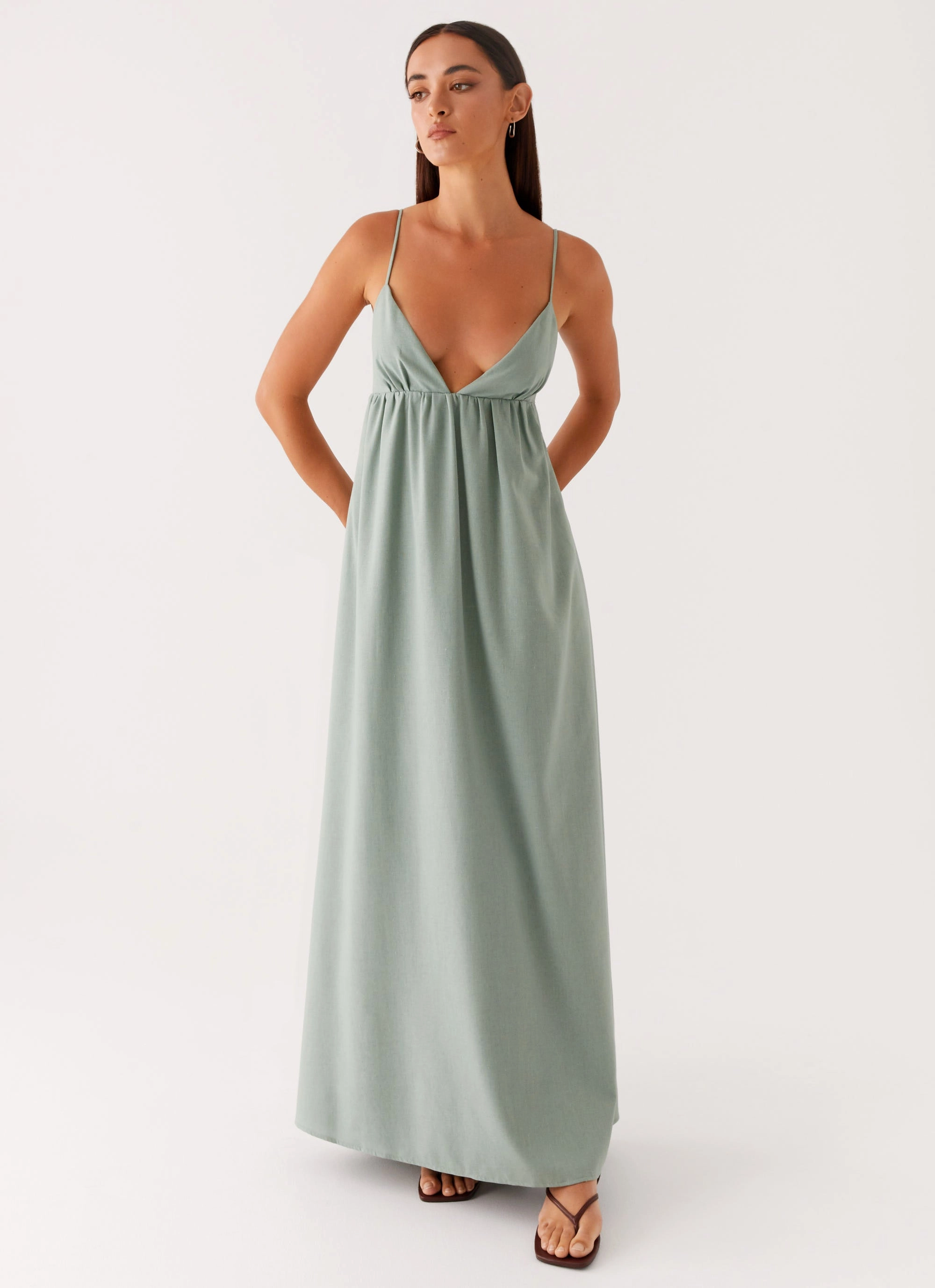 Greer Maxi Dress - Sage Versatile Fit Fashion Layers