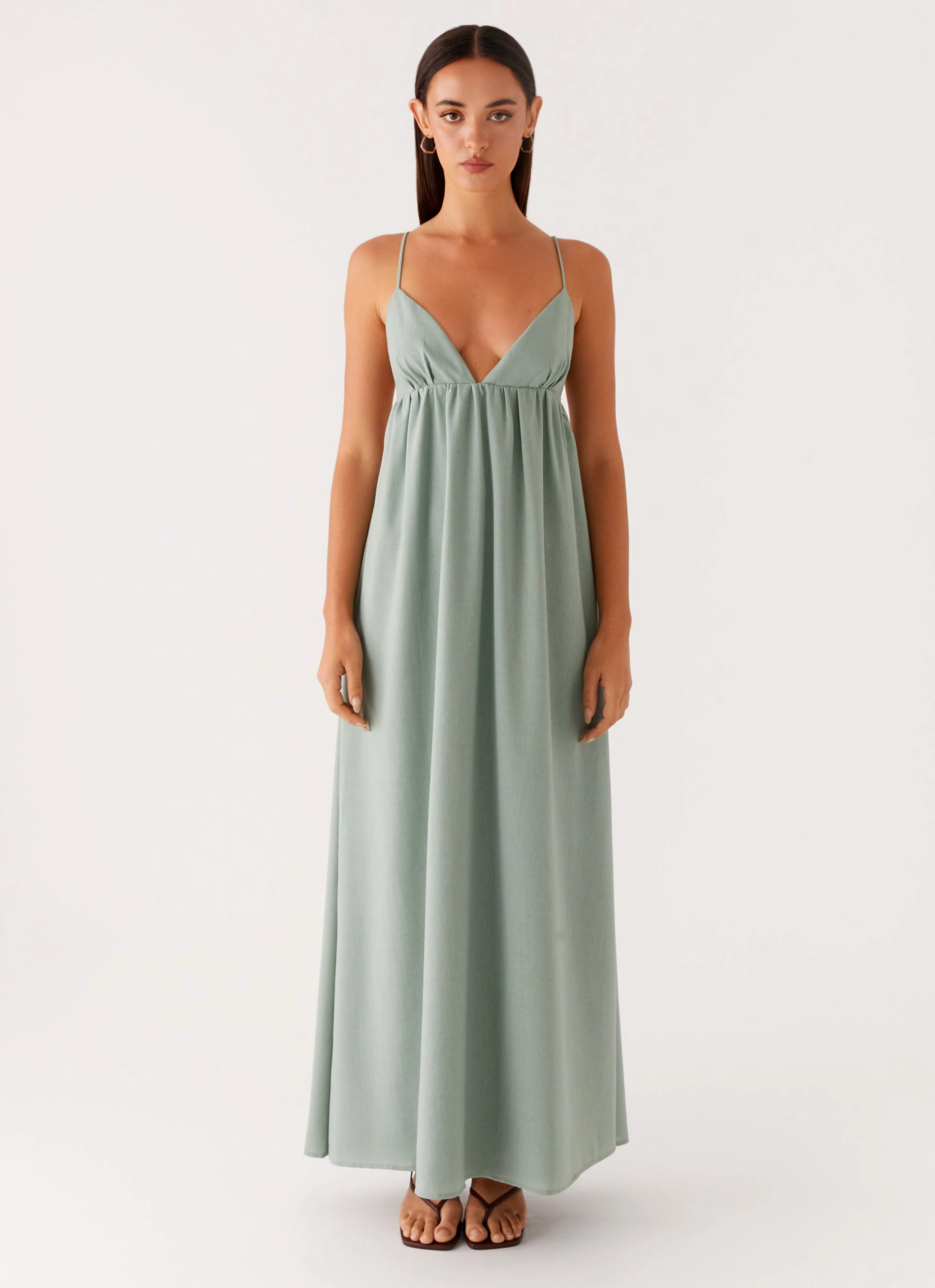 Classic wrap dress Greer Maxi Dress - Sage