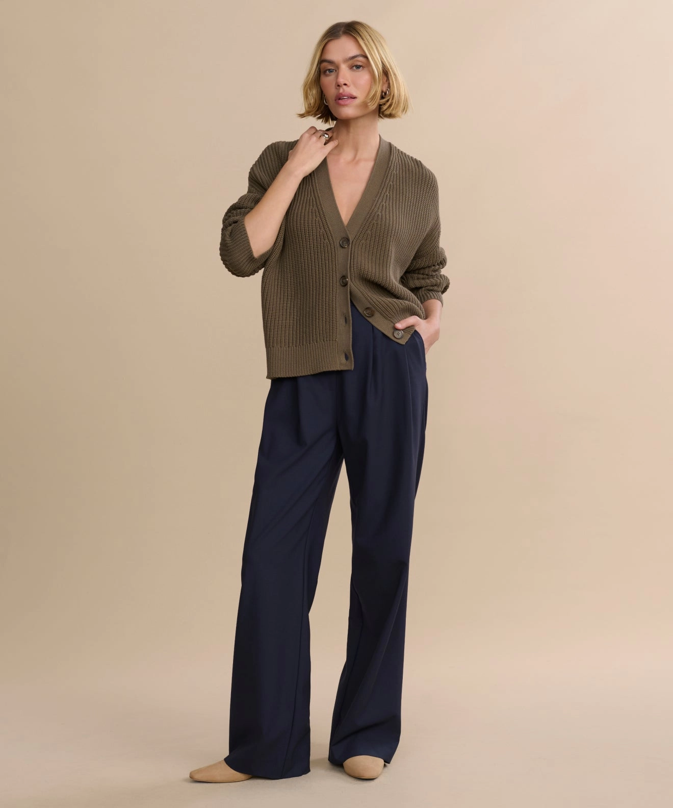 Easy Fit Design Street Inspired Wool Jones Trouser