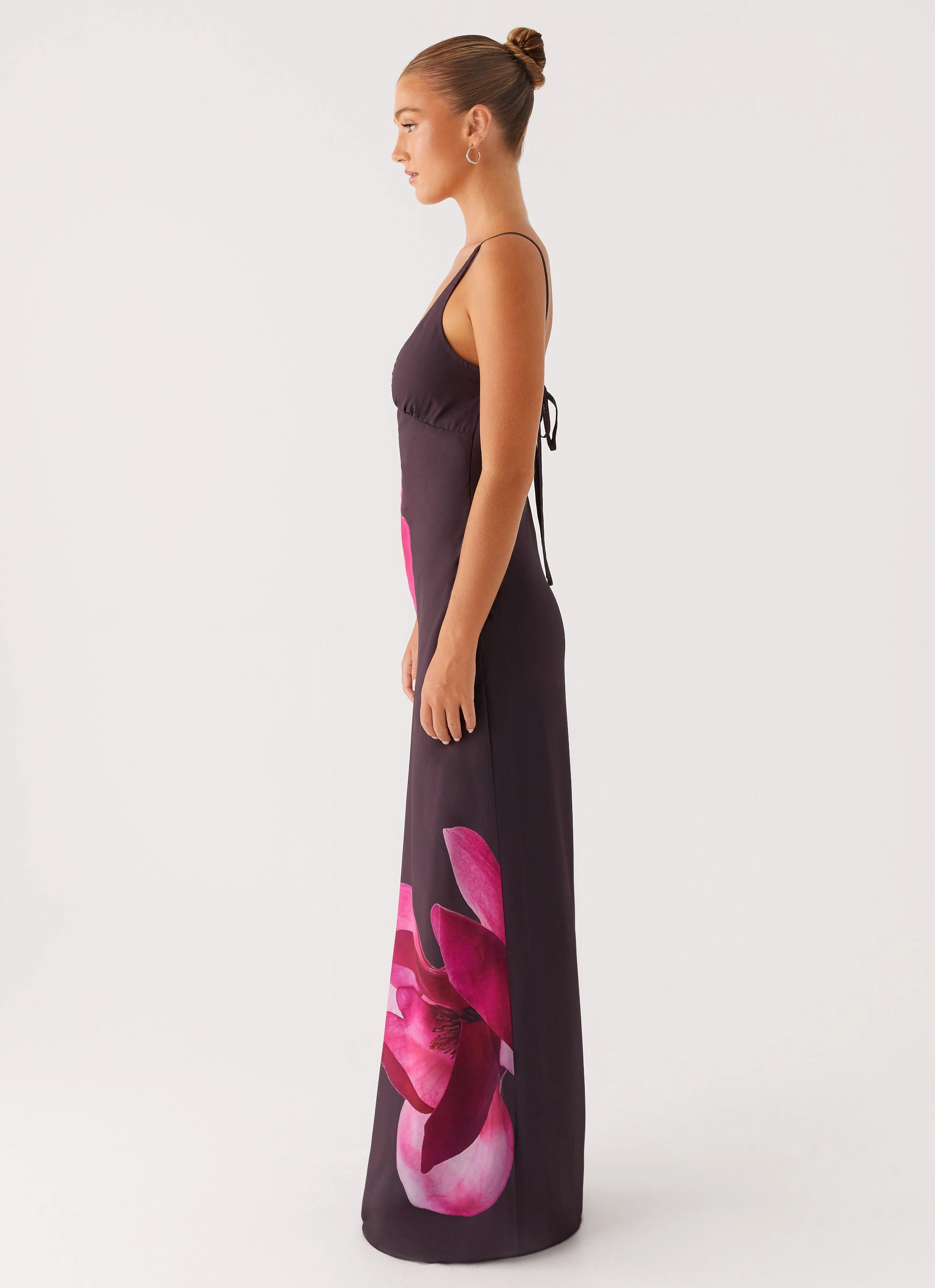 Griselda Maxi Dress - Dark Chocolate Limited-Edition Lounge Texture