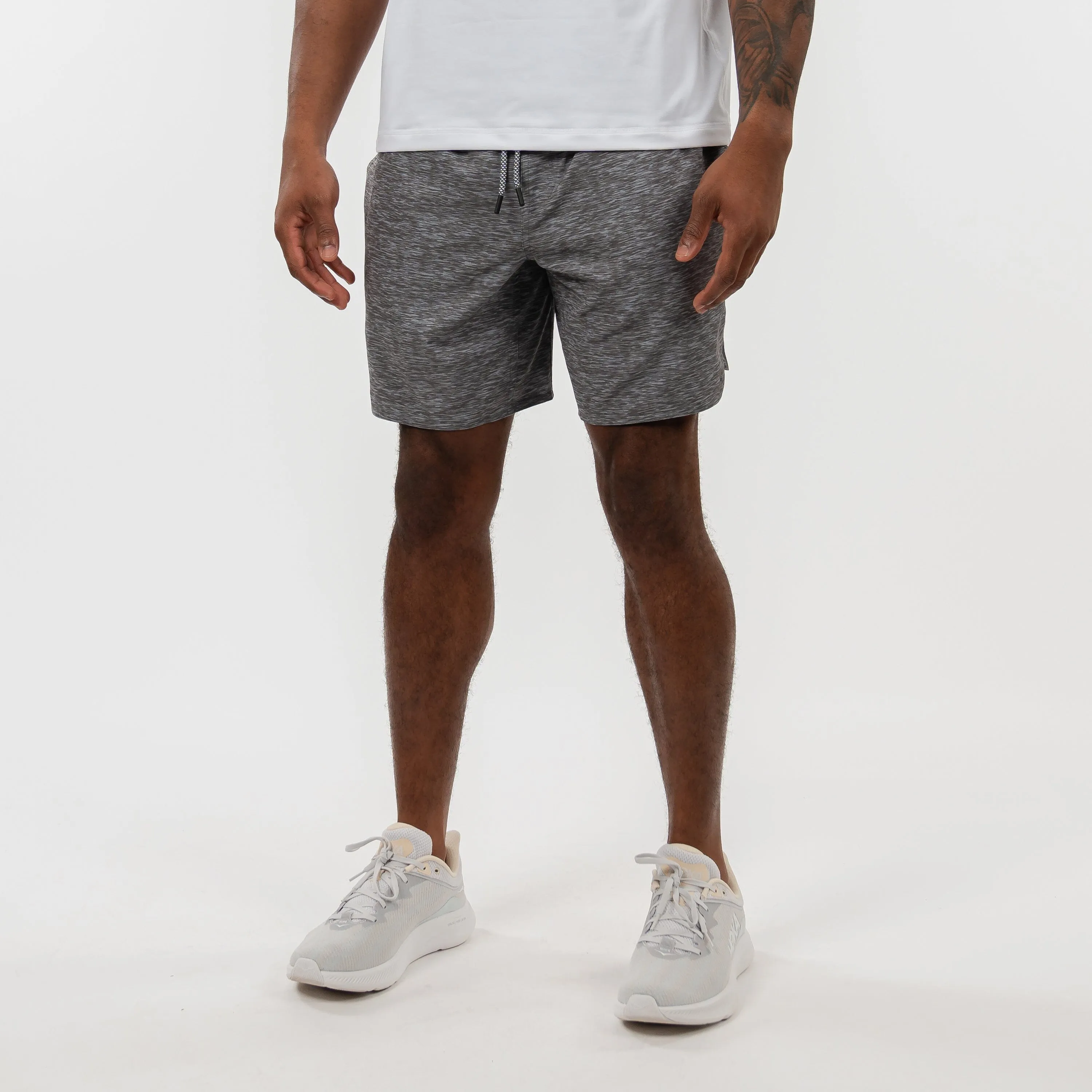 Grit Gym Short | The Haste Heather - Thunder Grey/Charcoal Grey