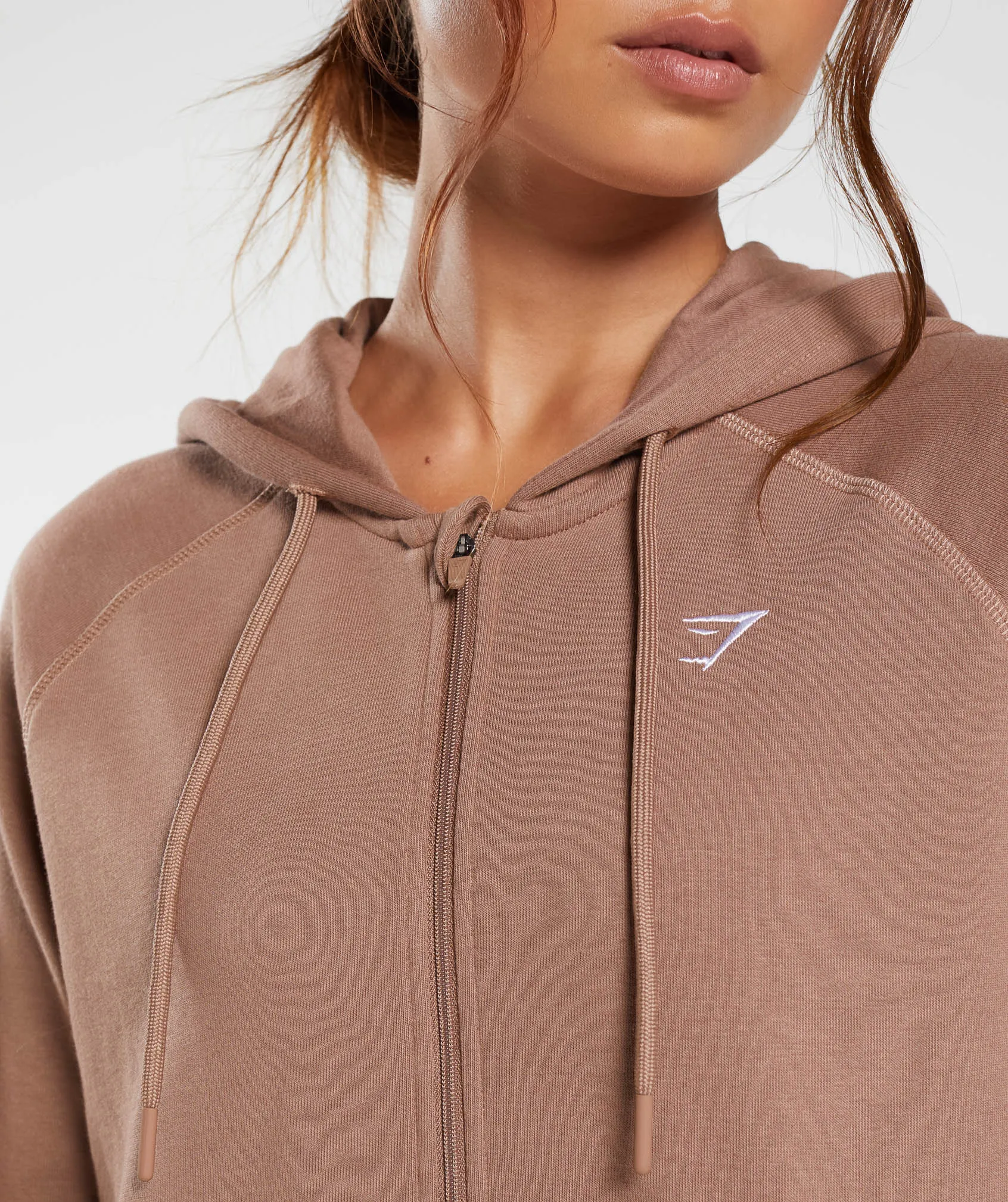 Gymshark Training Zip Hoodie - Taupe Brown