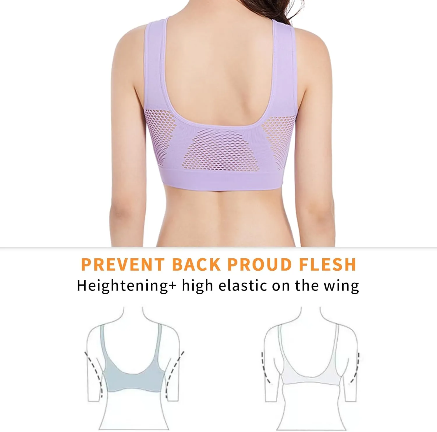 GYQMBT Breathable Cool Liftup Air Bras,2024 New Breathable Sports Bras for Women Plus SizeComfortable Sports Bra