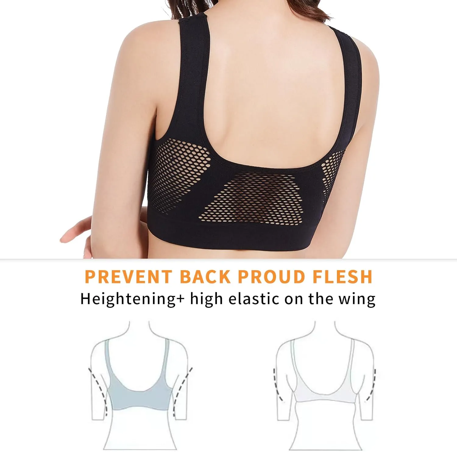 GYQMBT Breathable Cool Liftup Air Bras,2024 New Breathable Sports Bras for Women Plus SizeComfortable Sports Bra