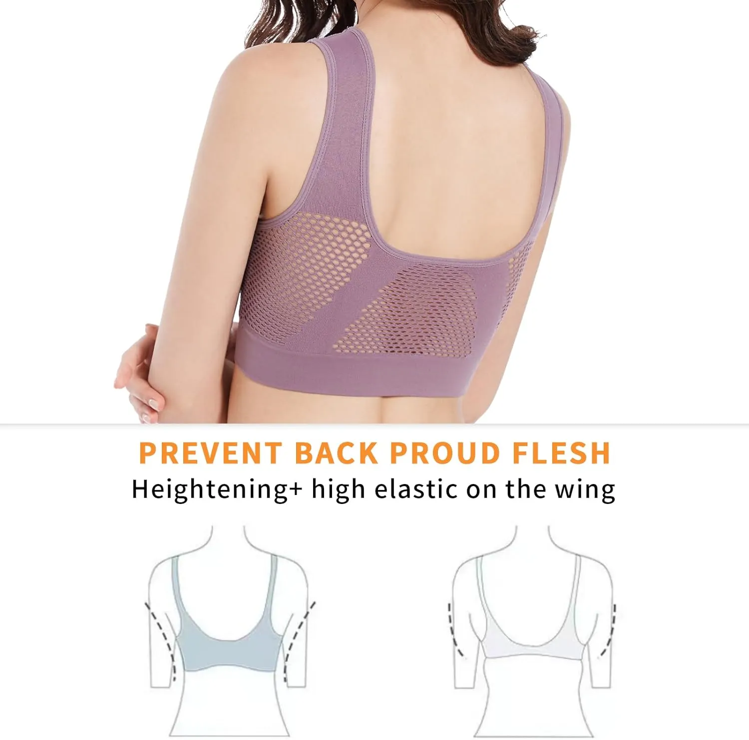 GYQMBT Breathable Cool Liftup Air Bras,2024 New Breathable Sports Bras for Women Plus SizeComfortable Sports Bra