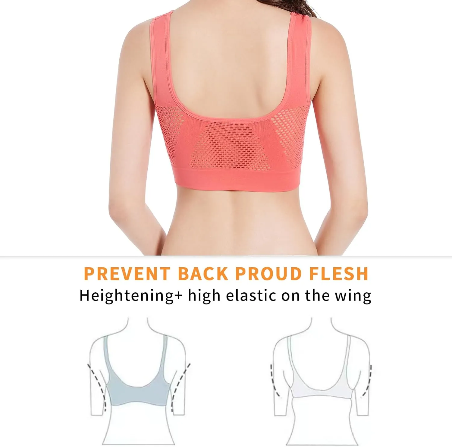GYQMBT Breathable Cool Liftup Air Bras,2024 New Breathable Sports Bras for Women Plus SizeComfortable Sports Bra
