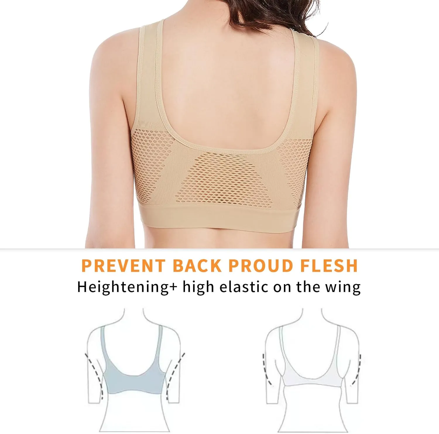 GYQMBT Breathable Cool Liftup Air Bras,2024 New Breathable Sports Bras for Women Plus SizeComfortable Sports Bra