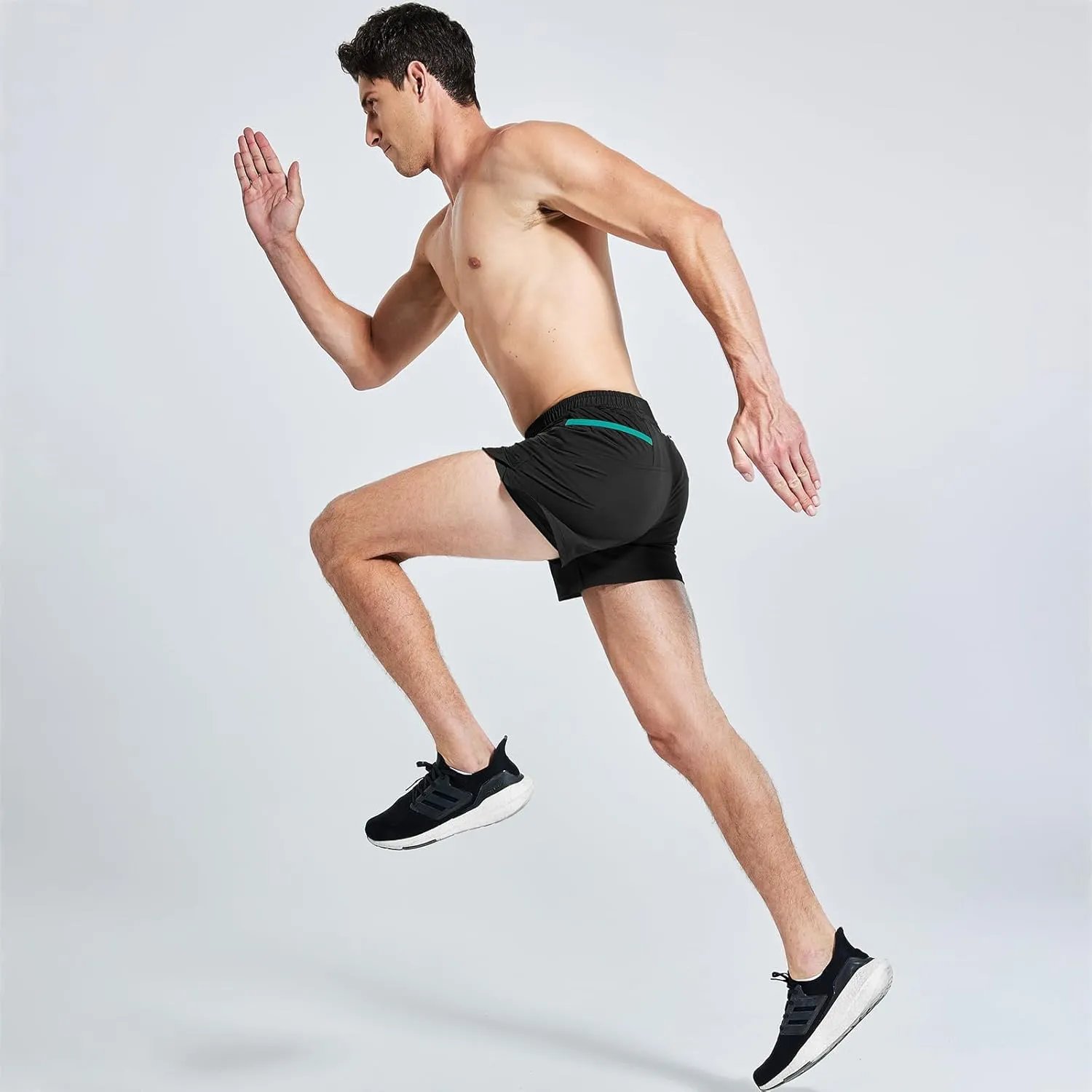 Haimont Men’s 5 Inch Trail Running Shorts with Liner 2 in 1 Quick Dry Athletic Shorts with Pockets, Moisture Wicking