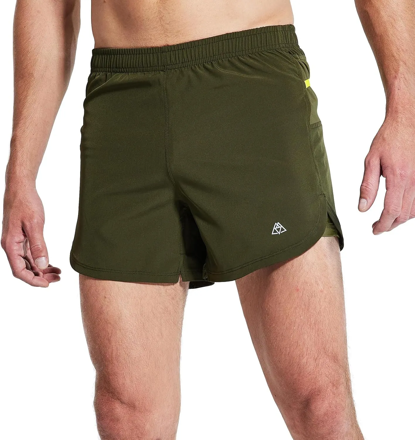 Haimont Men’s 5 Inch Trail Running Shorts with Liner 2 in 1 Quick Dry Athletic Shorts with Pockets, Moisture Wicking