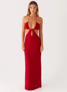 Kind Light Hallie Maxi Dress - Red