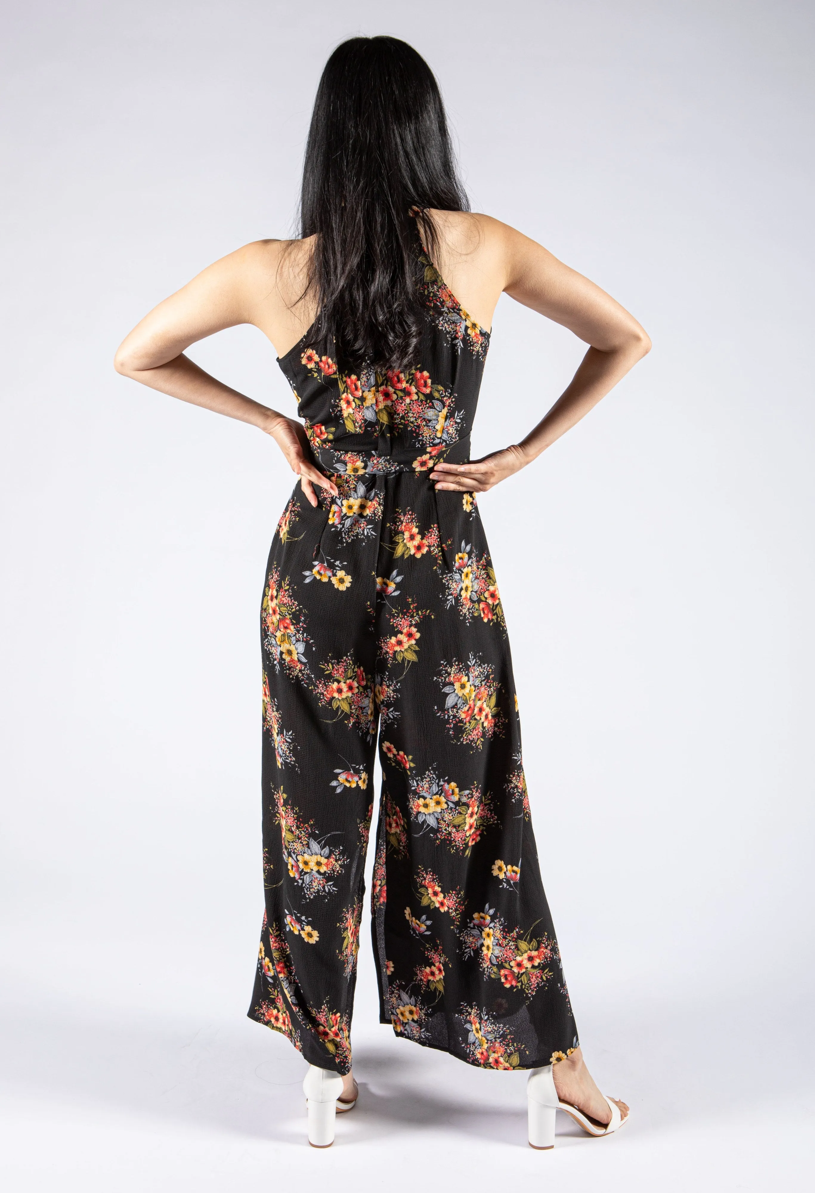 Halter Neck Floral Jumpsuit