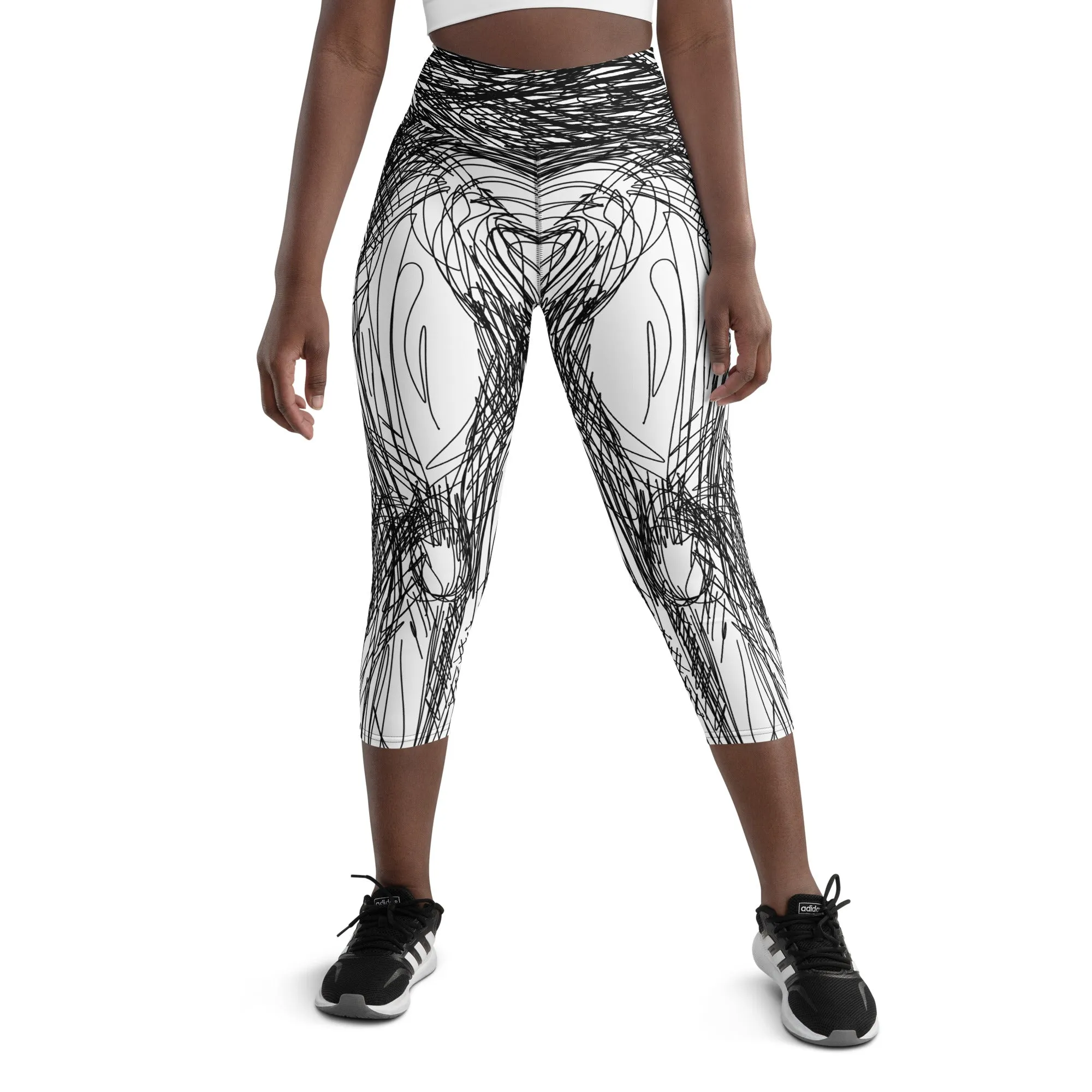 Hand Drawn Yoga Capris