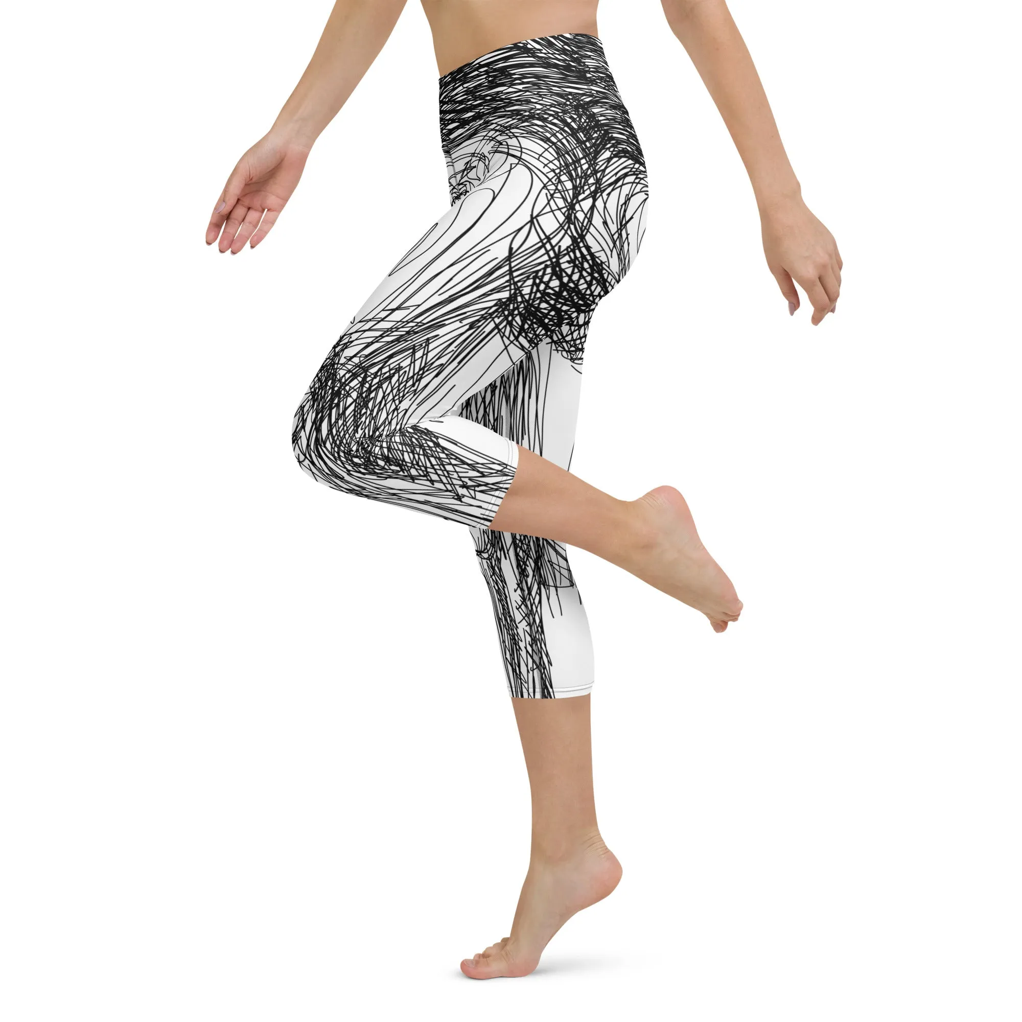Hand Drawn Yoga Capris