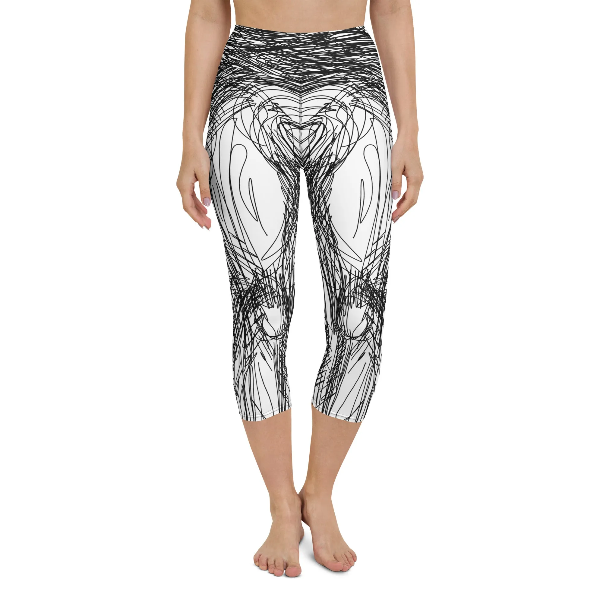 Hand Drawn Yoga Capris