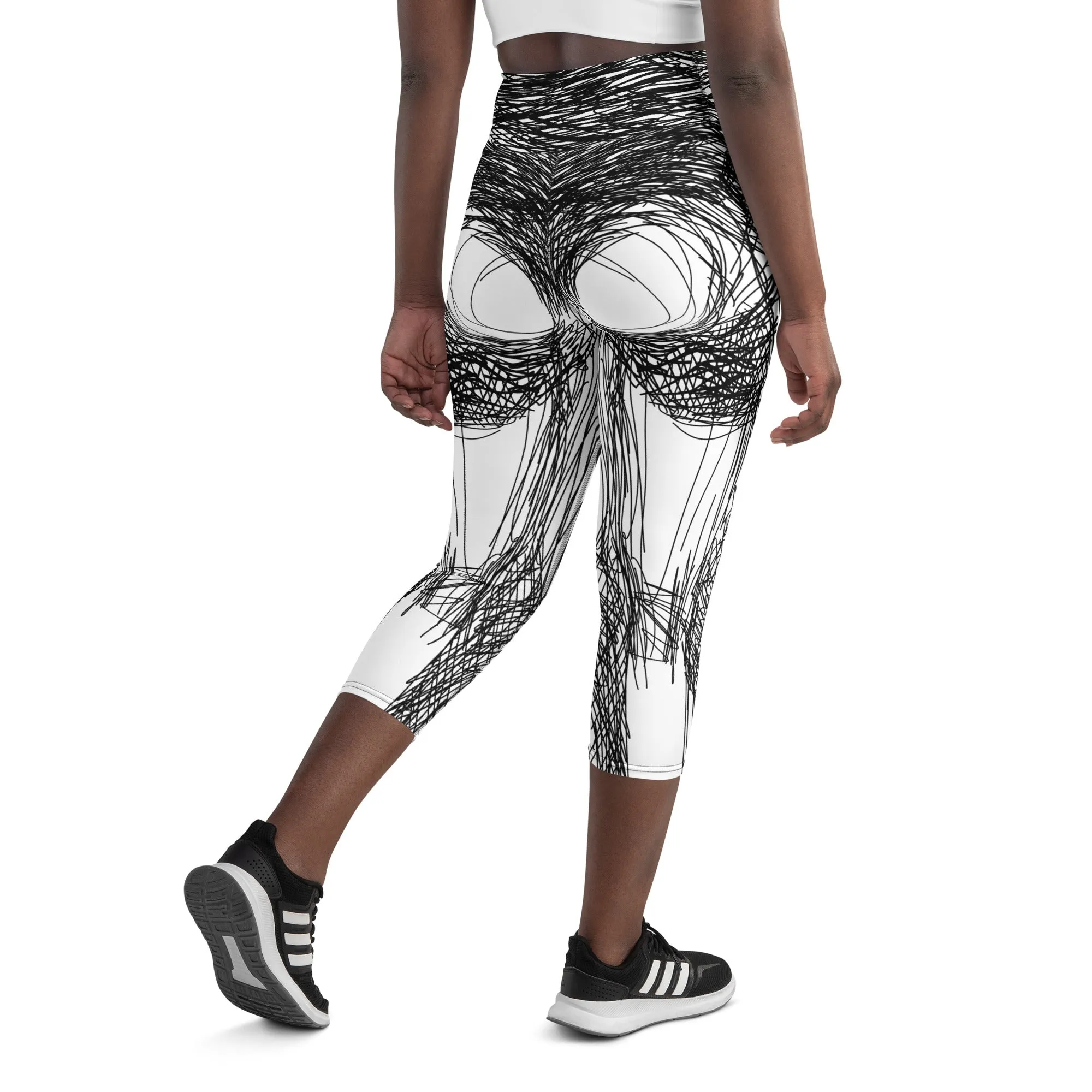 Hand Drawn Yoga Capris