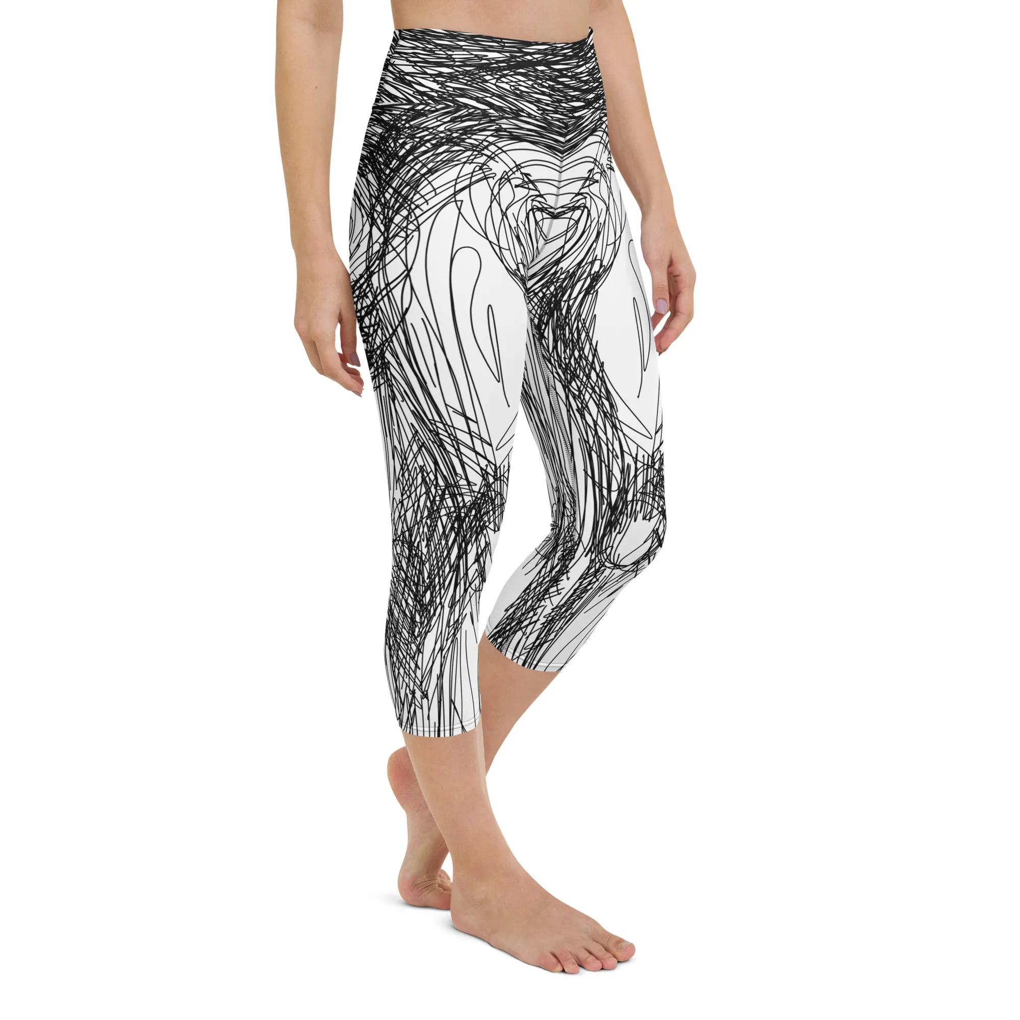 Hand Drawn Yoga Capris