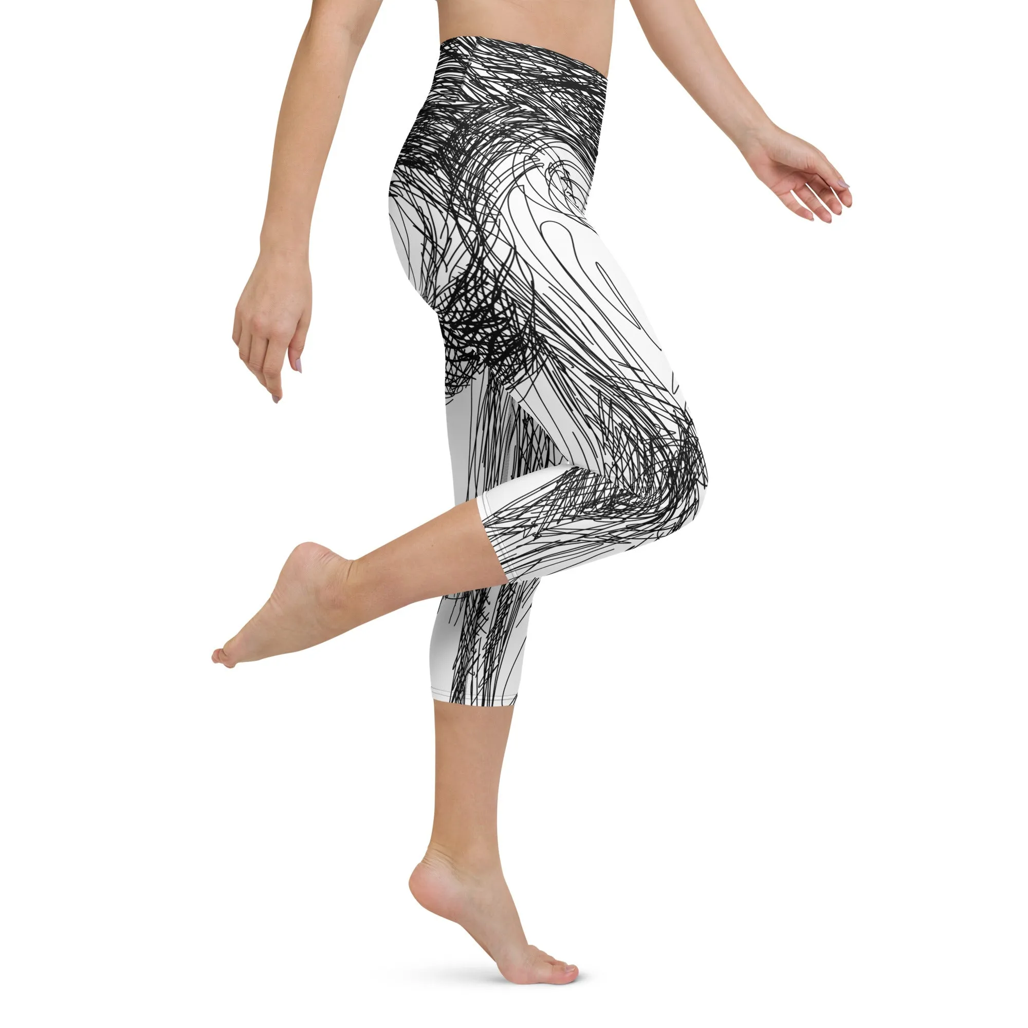 Hand Drawn Yoga Capris