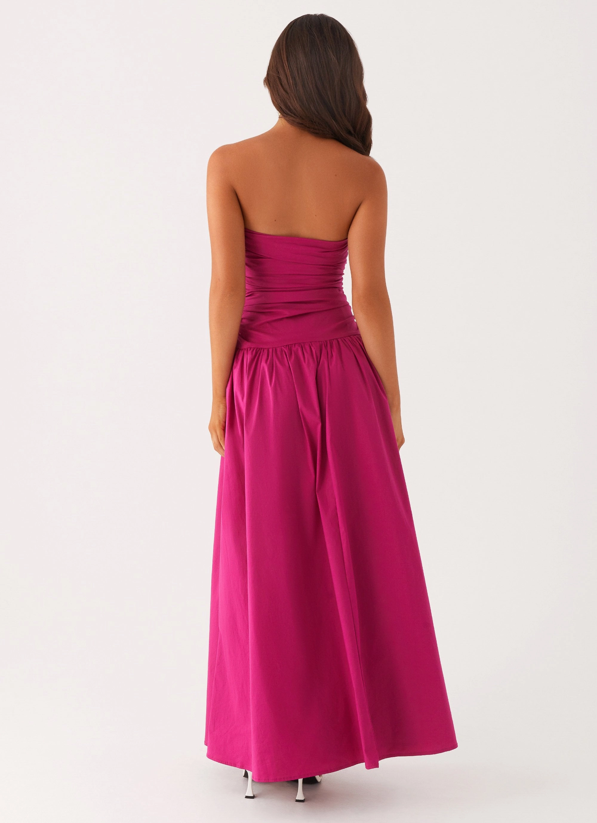 Carmel Maxi Dress - Fuchsia Vibrant Waist