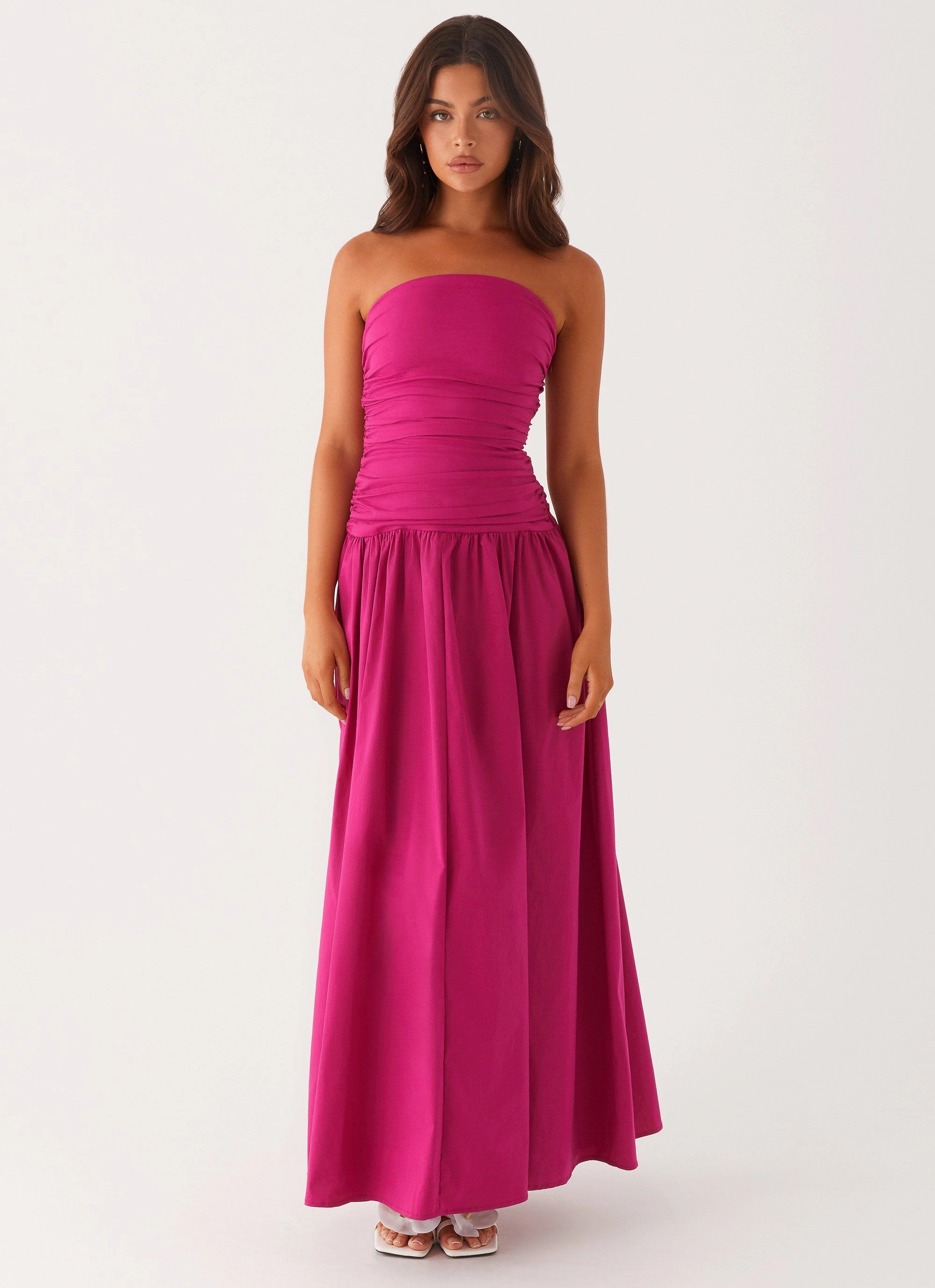 Fitted Shape Carmel Maxi Dress - Fuchsia