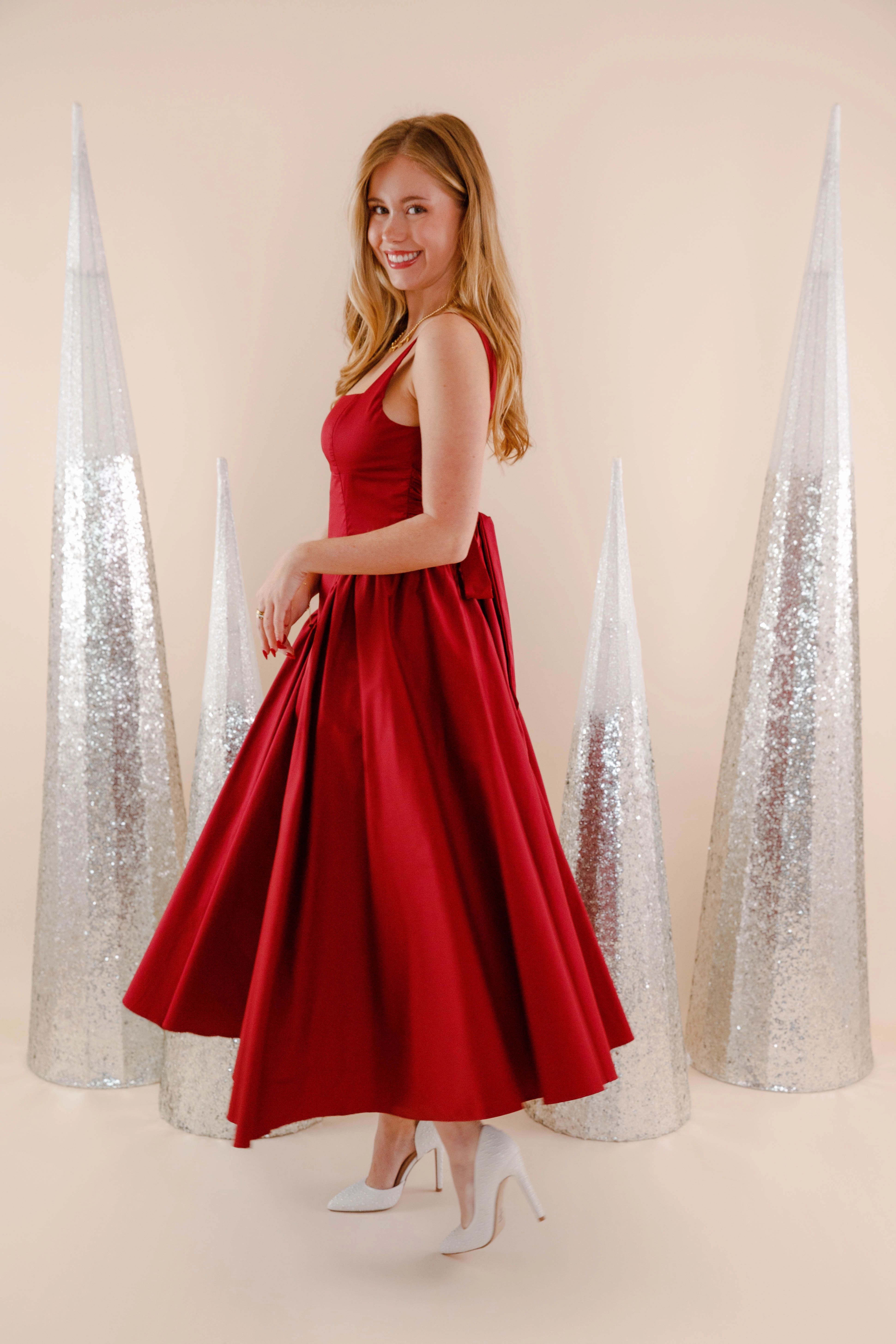 Playing the Game Midi Dress Stream Cut