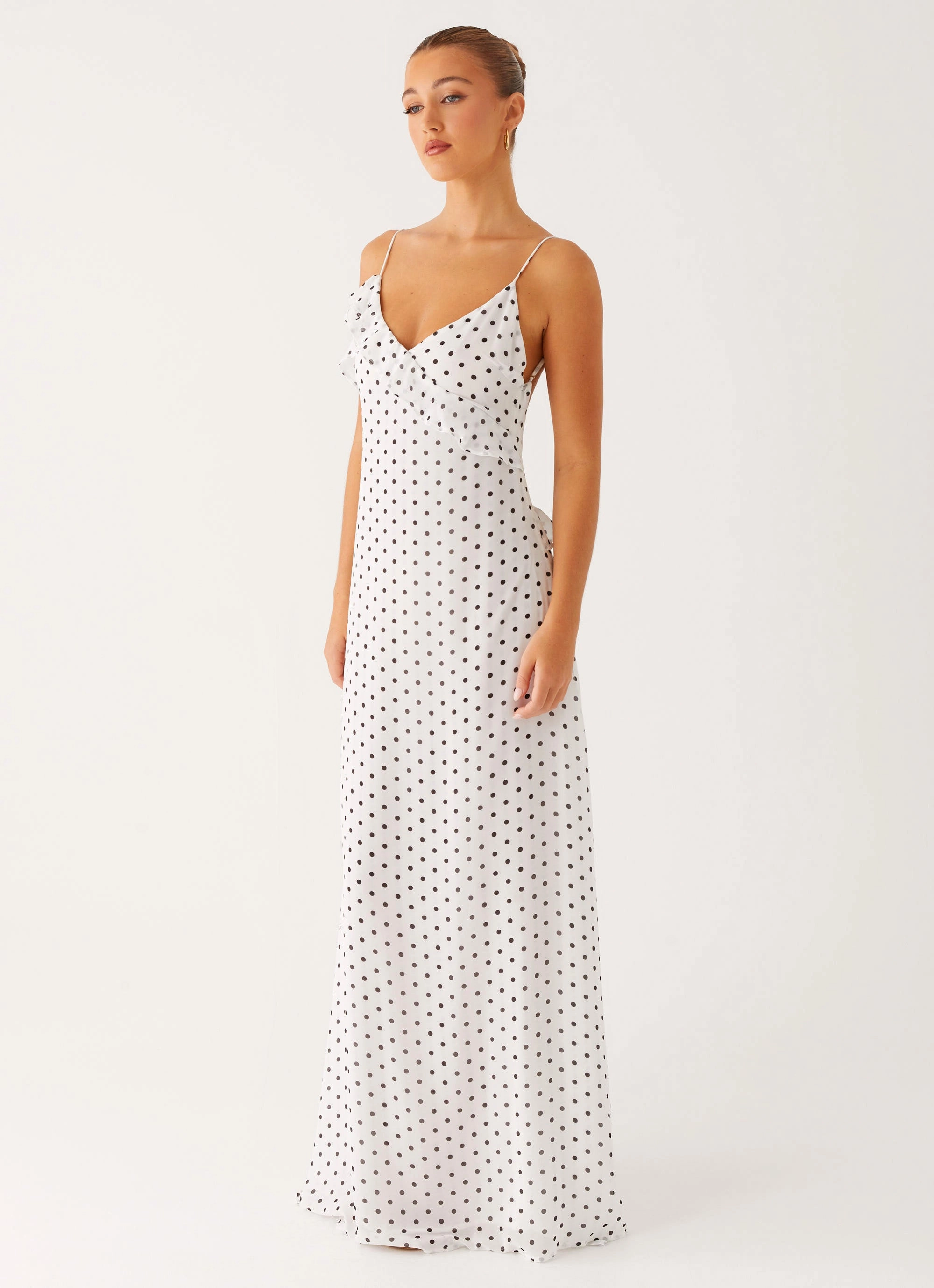 Versatile Layers Harri Maxi Dress - White Polka Dot