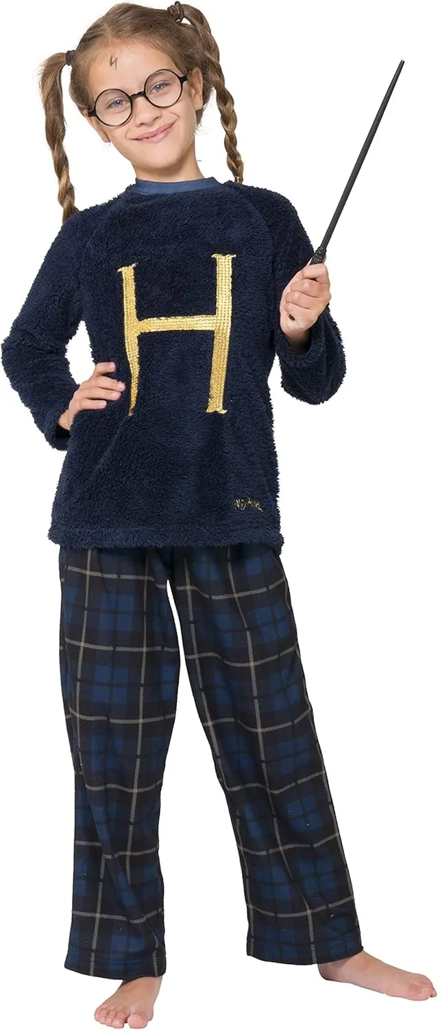 Harry Potter Mrs. Weasley H Holiday Christmas Sweater Fleece Flannel Pant Pajama 2pc Gift Set