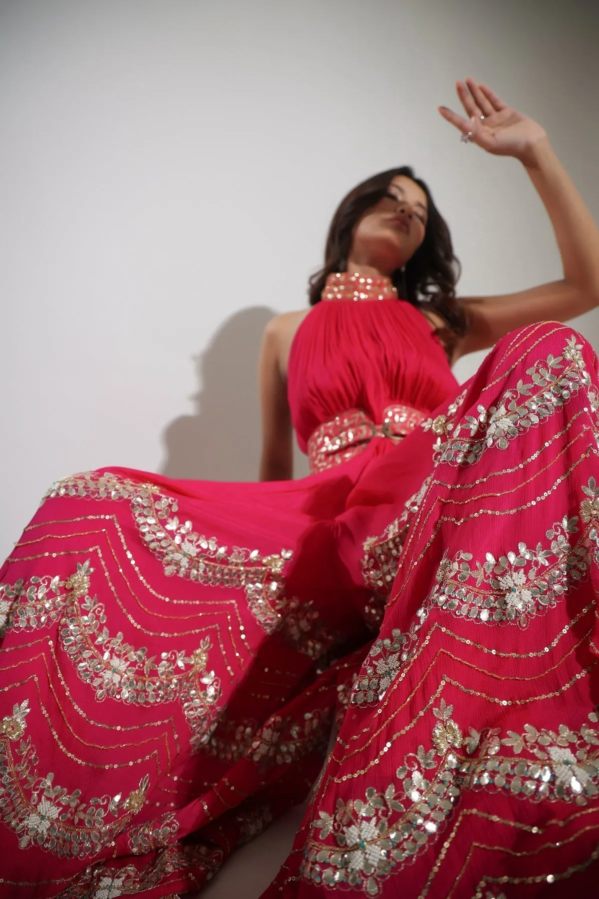 Haseena jumpsuit in hot pink