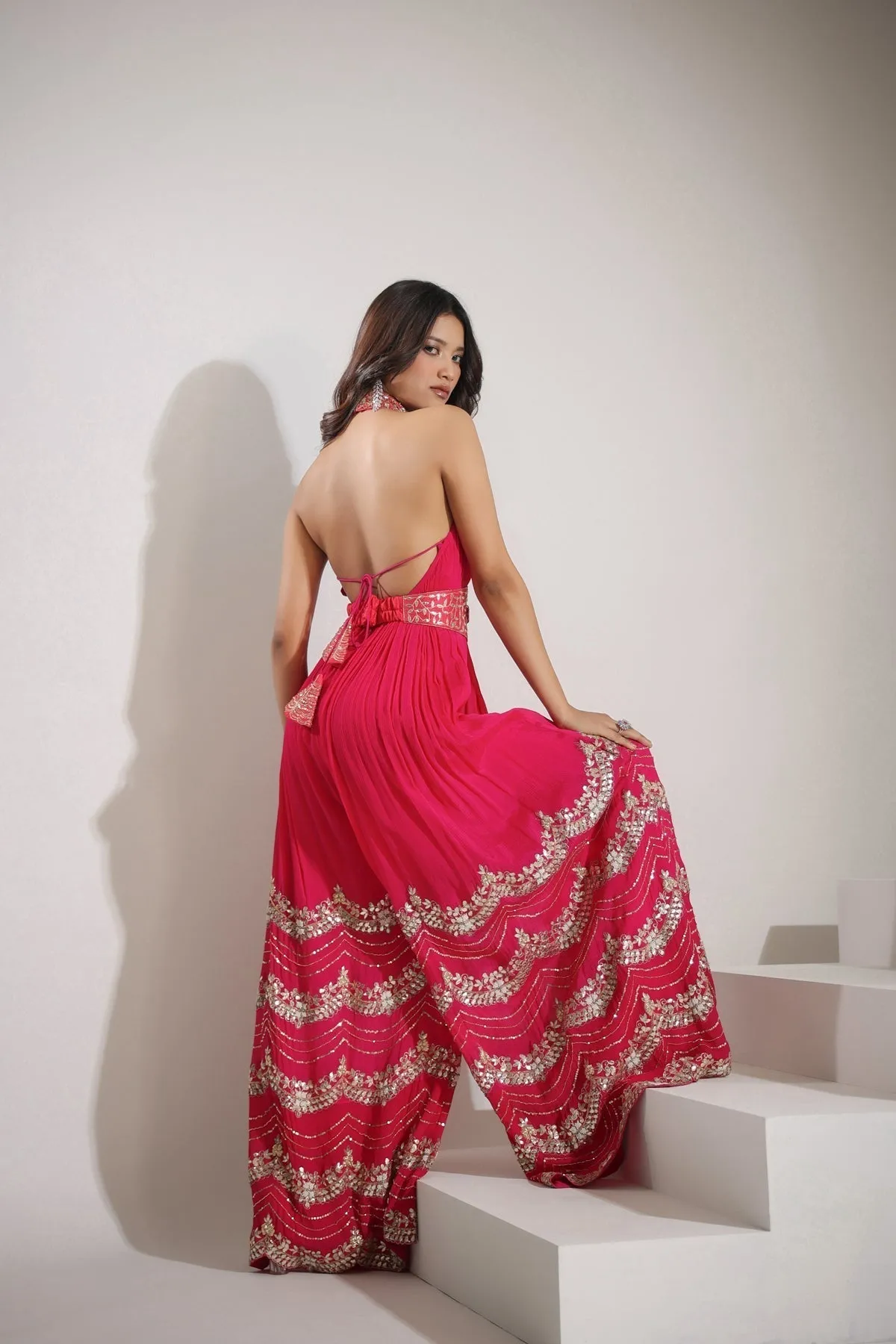 Haseena jumpsuit in hot pink