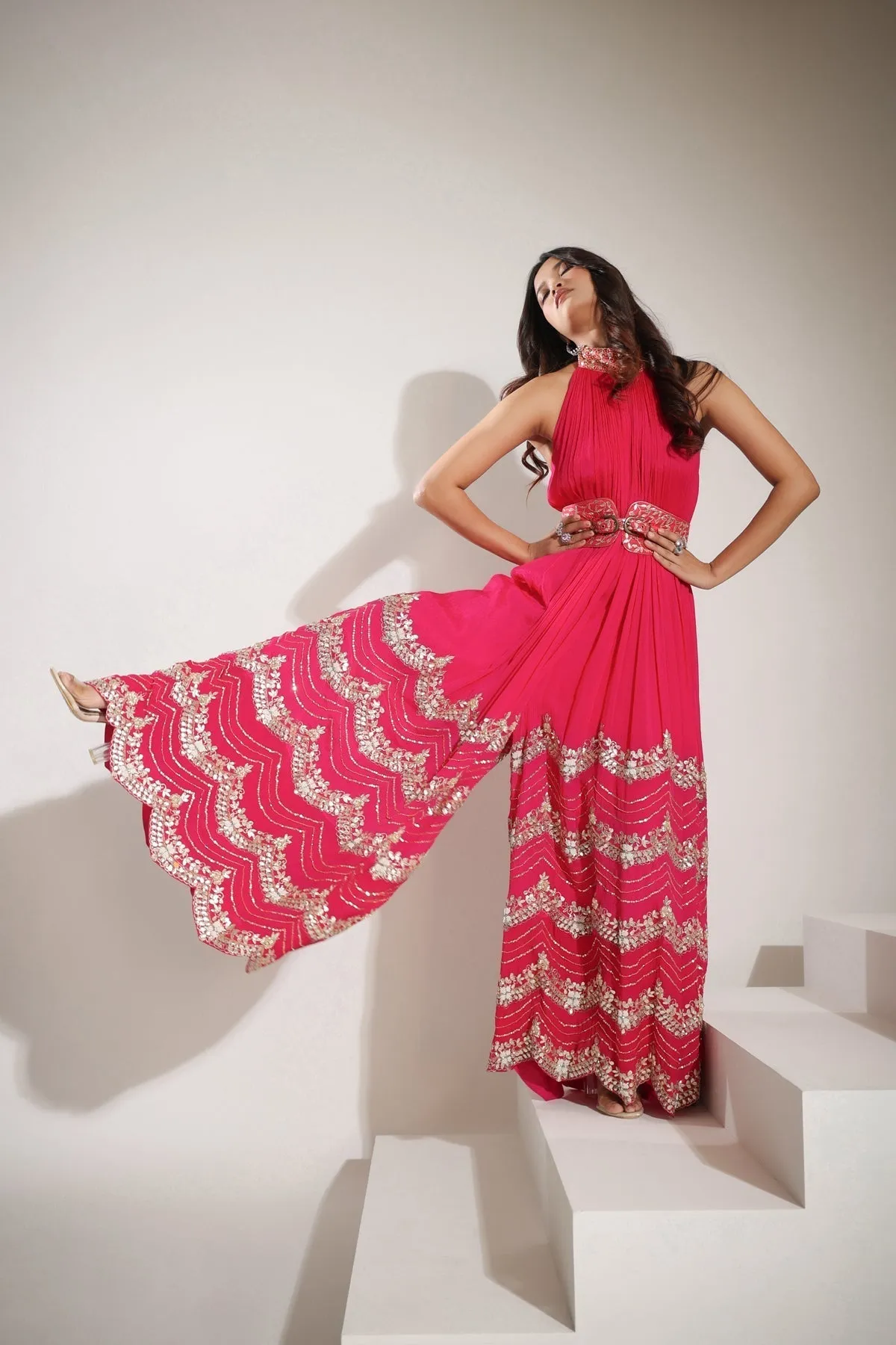 Haseena jumpsuit in hot pink