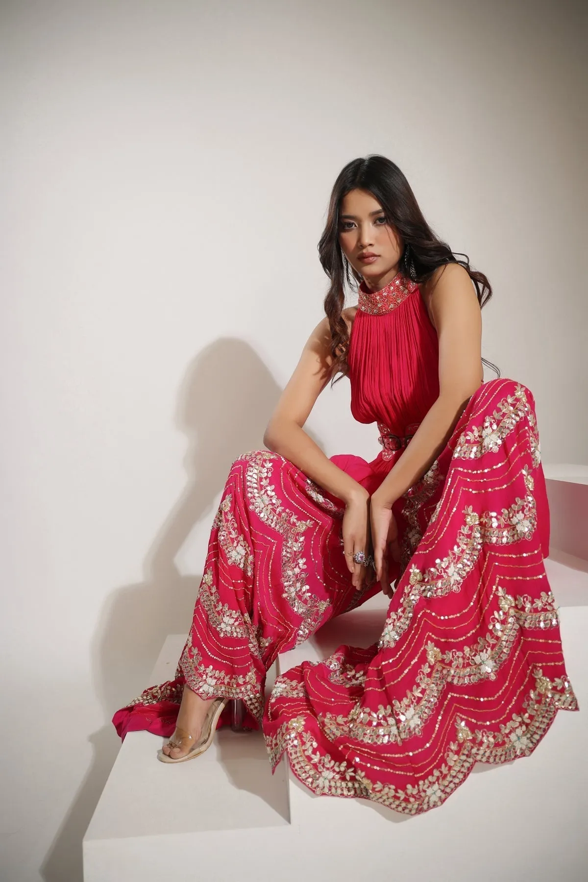 Haseena jumpsuit in hot pink