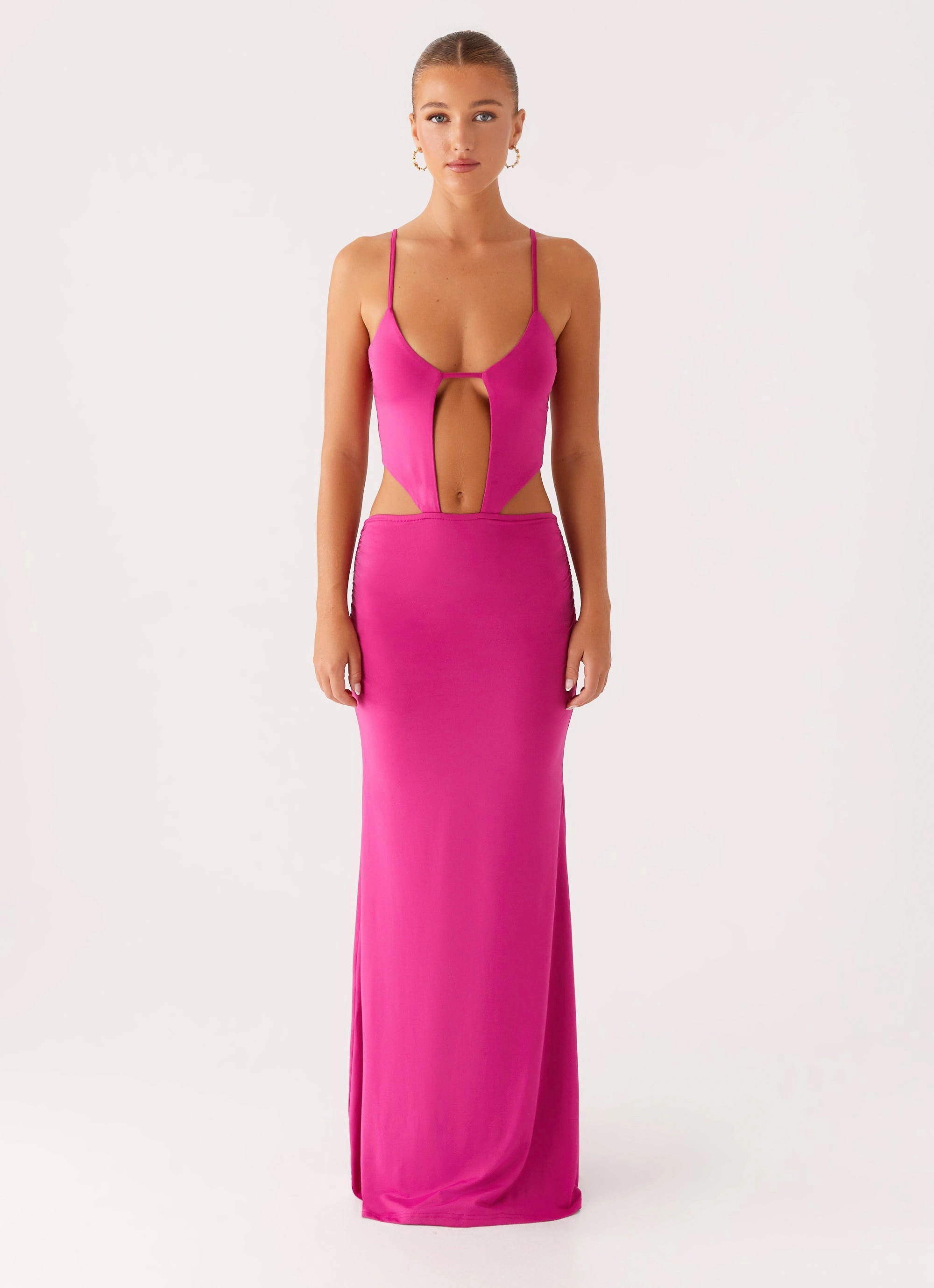 Headliner Maxi Dress - Fuchsia Bold Style Love Blend