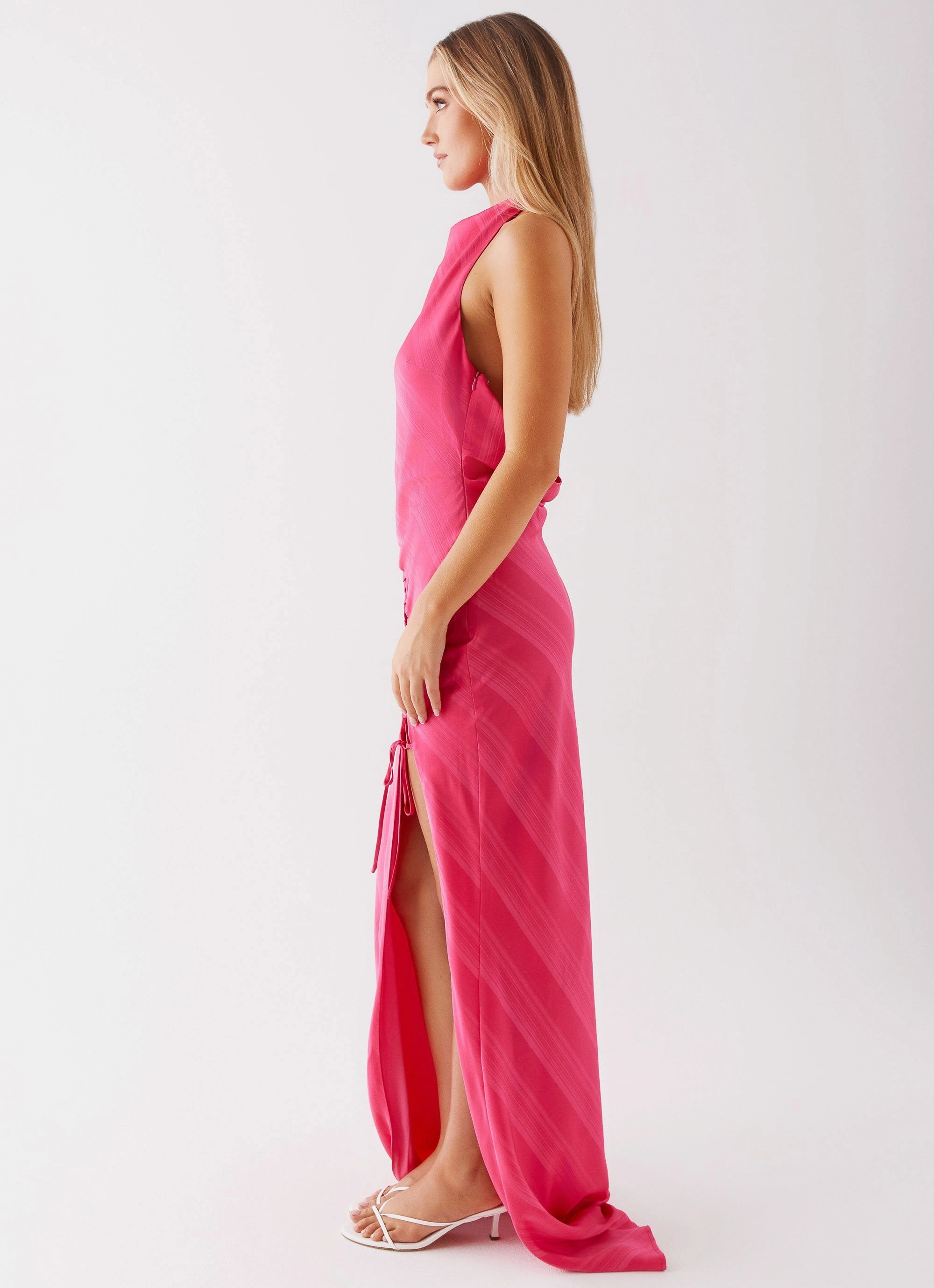 Breathable Style Heartbeat Maxi Dress - Pink