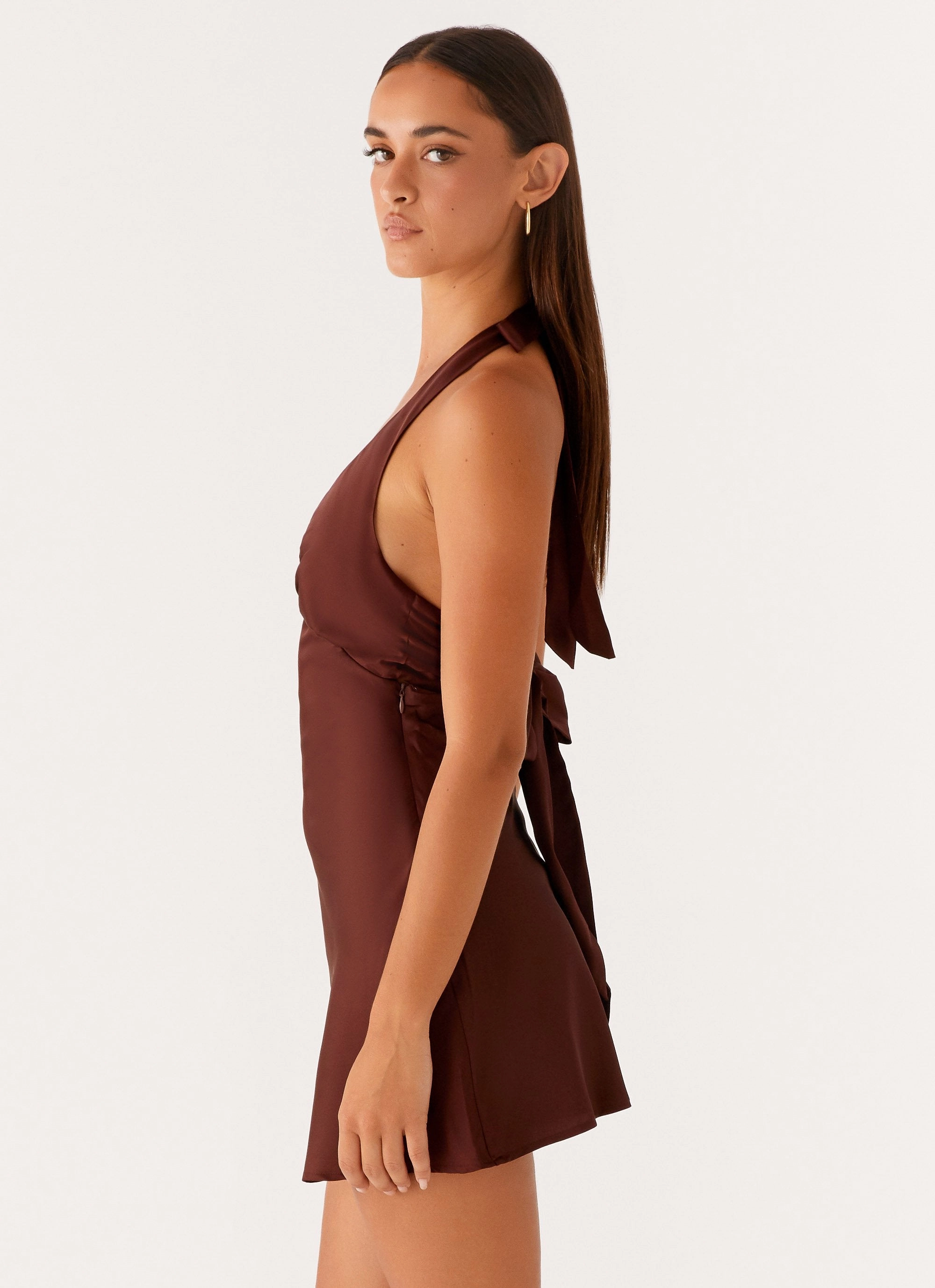 Heavy Hearted Mini Dress - Chocolate Chill Piece Refined Stitch