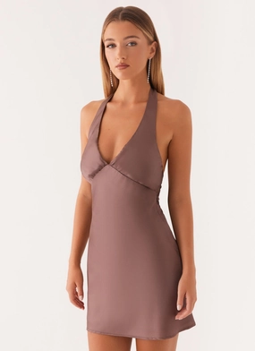 Gradient Shade Heavy Hearted Mini Dress - Steel