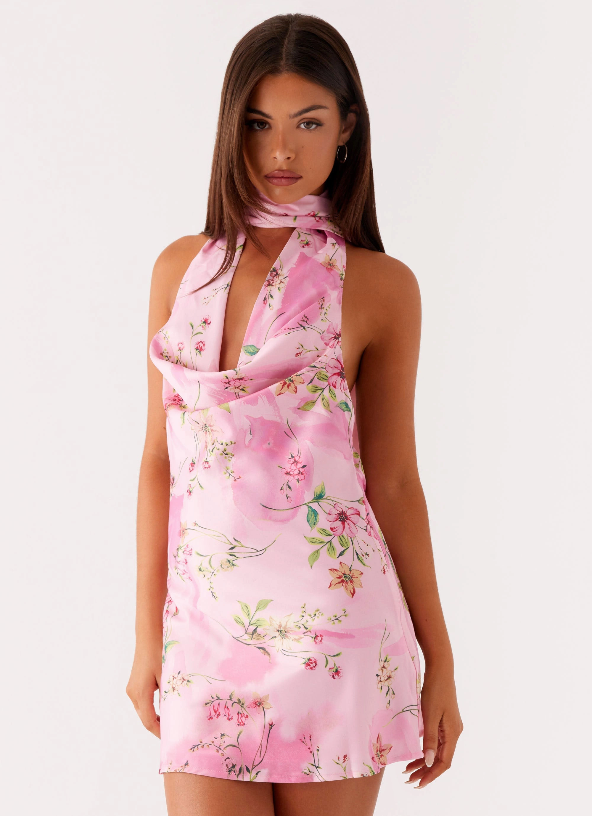 Contemporary Look Vibrant Style Heidi Mini Dress - Pink Floral