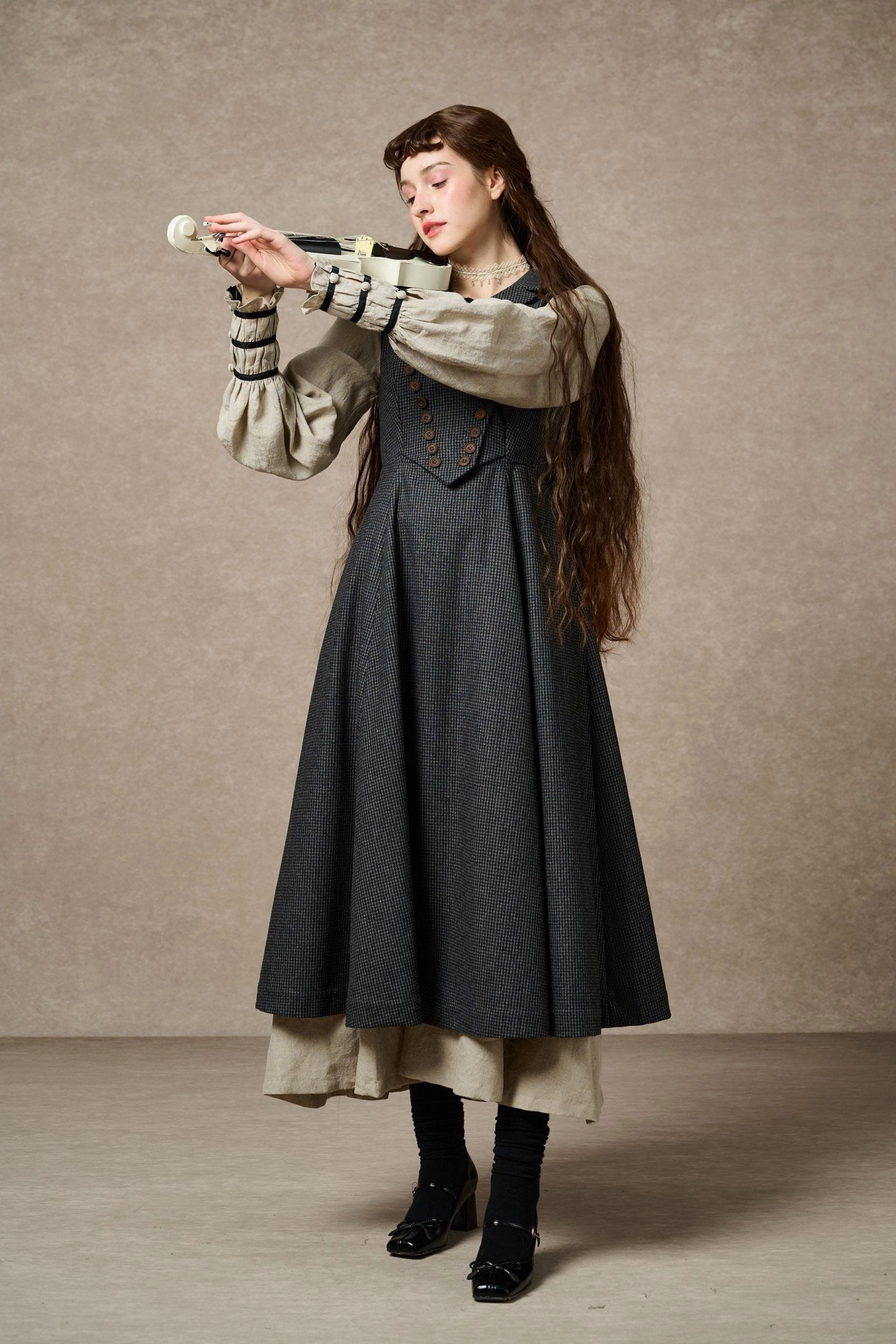 Helen 17| Vintage wool dress Flat Seams