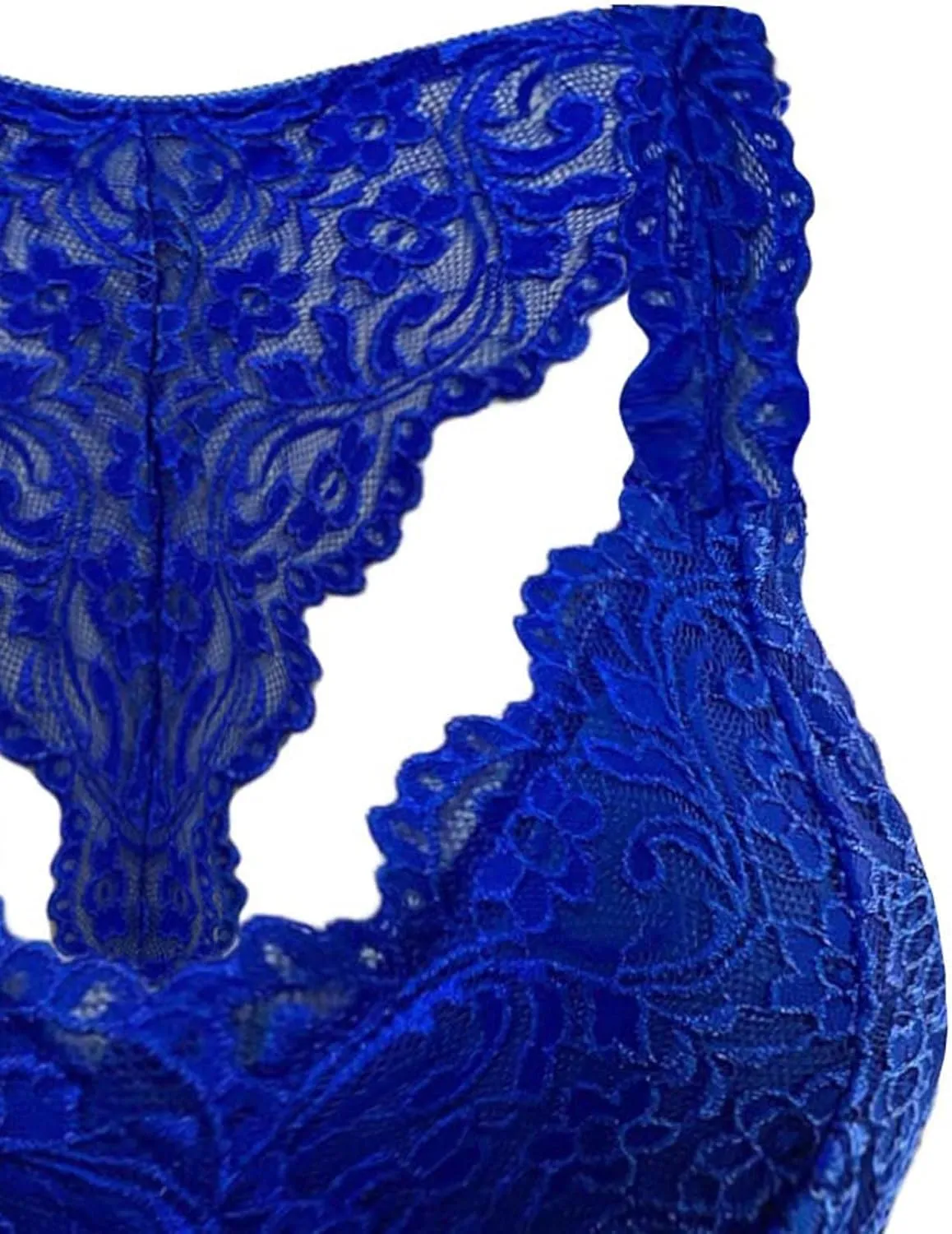 HGps8w Women Sexy Racerback Lace Bra Floral Lace Padded Breathable Breathable Bralette Bustier Sports Bras Crop Tops