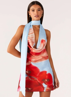 Heidi Mini Dress - Turquoise Bloom DurableStitching