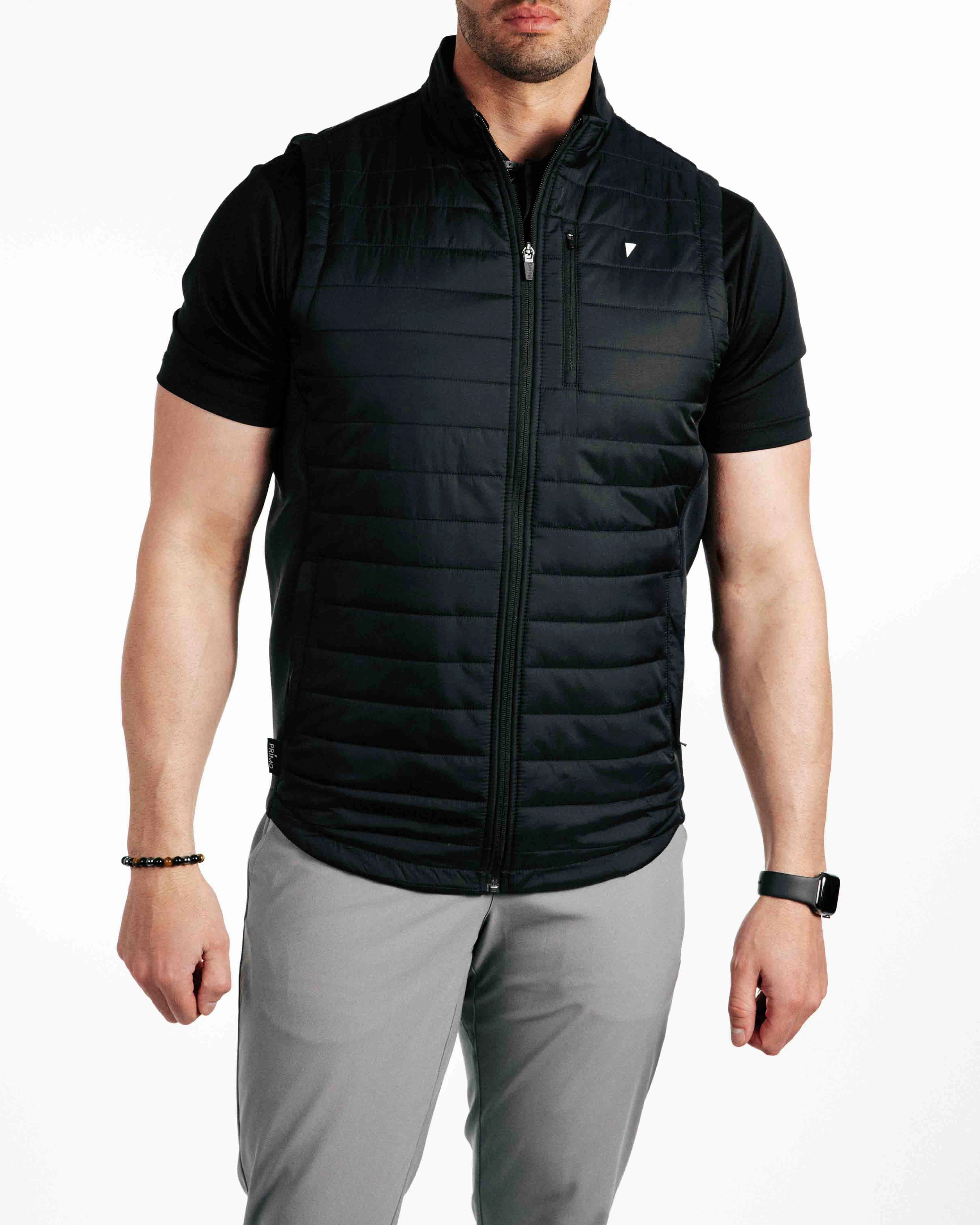 Lightweight Waterproof Jacket MultiLayerSystem Black Puff Vest