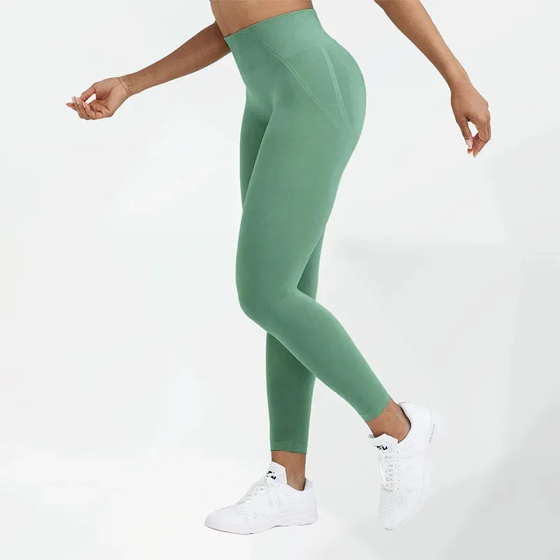 High-Stretch Women's Seamless Yoga Leggings - Ankle-Length Fitness Pants for Ultimate Comfort and Flexibility