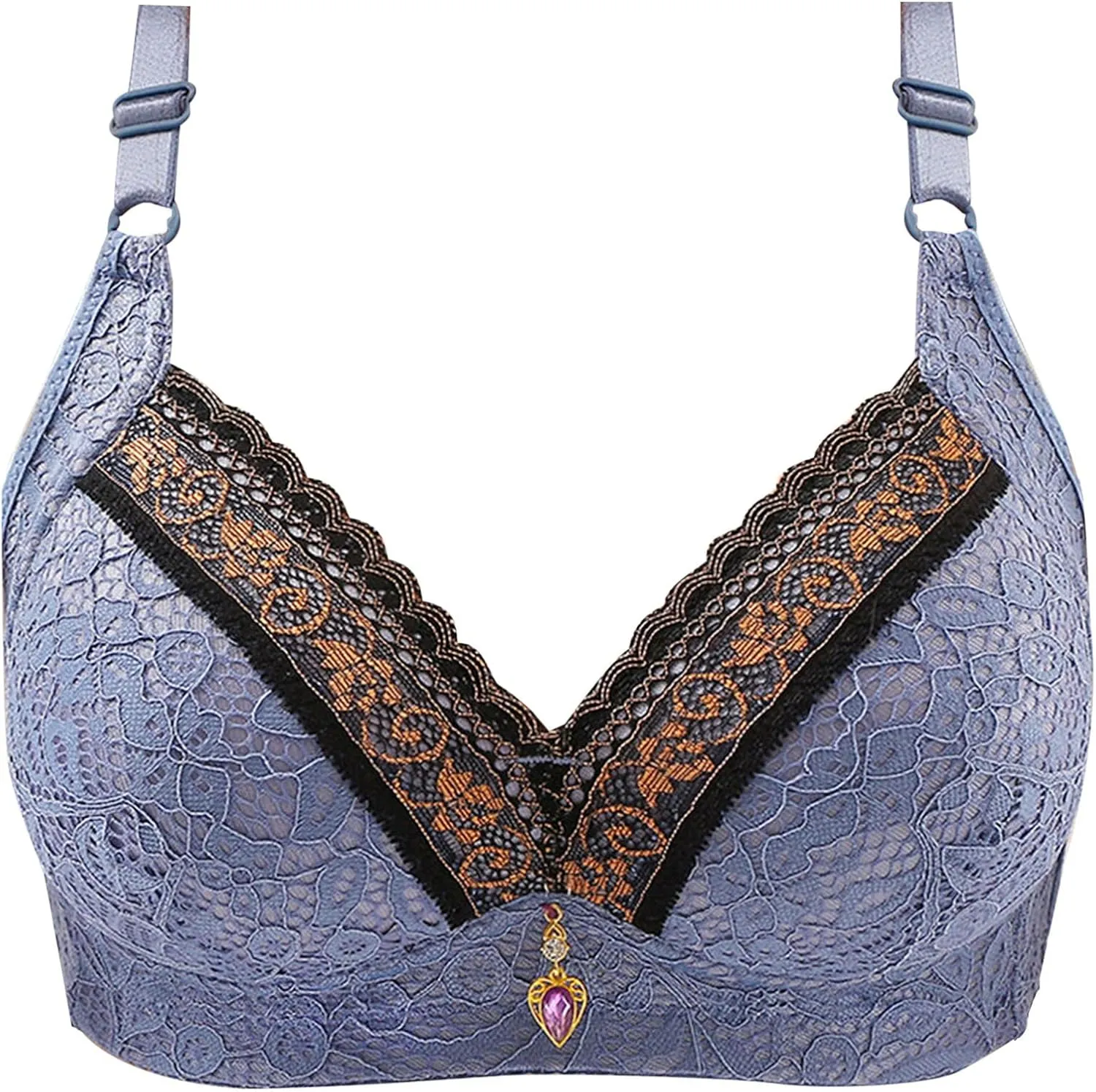 High Support Bra for Women Plus Size Full-Coverage Bras Sexy Lace Push Up Bra Soft Breathable Leisure Bralette