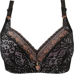 High Support Bra for Women Plus Size Full-Coverage Bras Sexy Lace Push Up Bra Soft Breathable Leisure Bralette