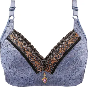 High Support Bra for Women Plus Size Full-Coverage Bras Sexy Lace Push Up Bra Soft Breathable Leisure Bralette