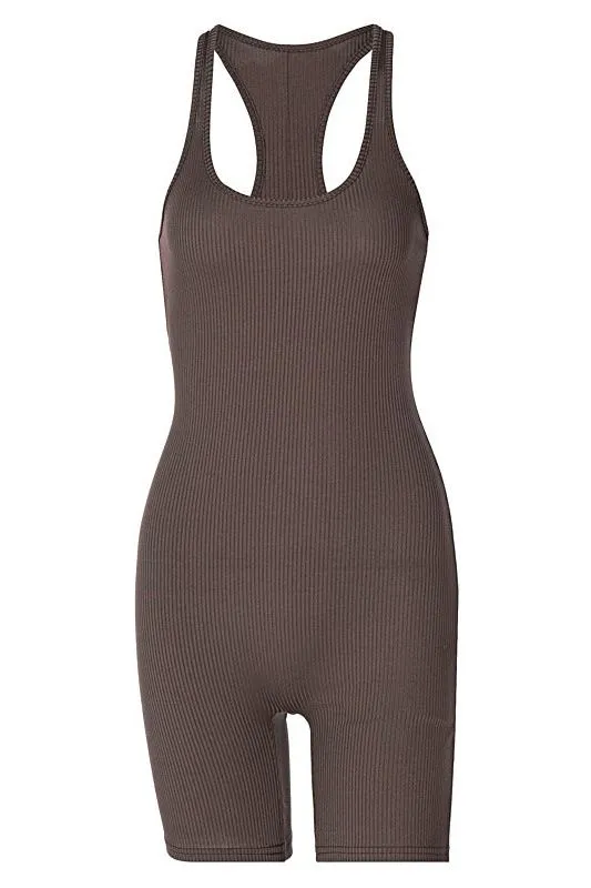 High-Waist Knitted Yoga Jumpsuit