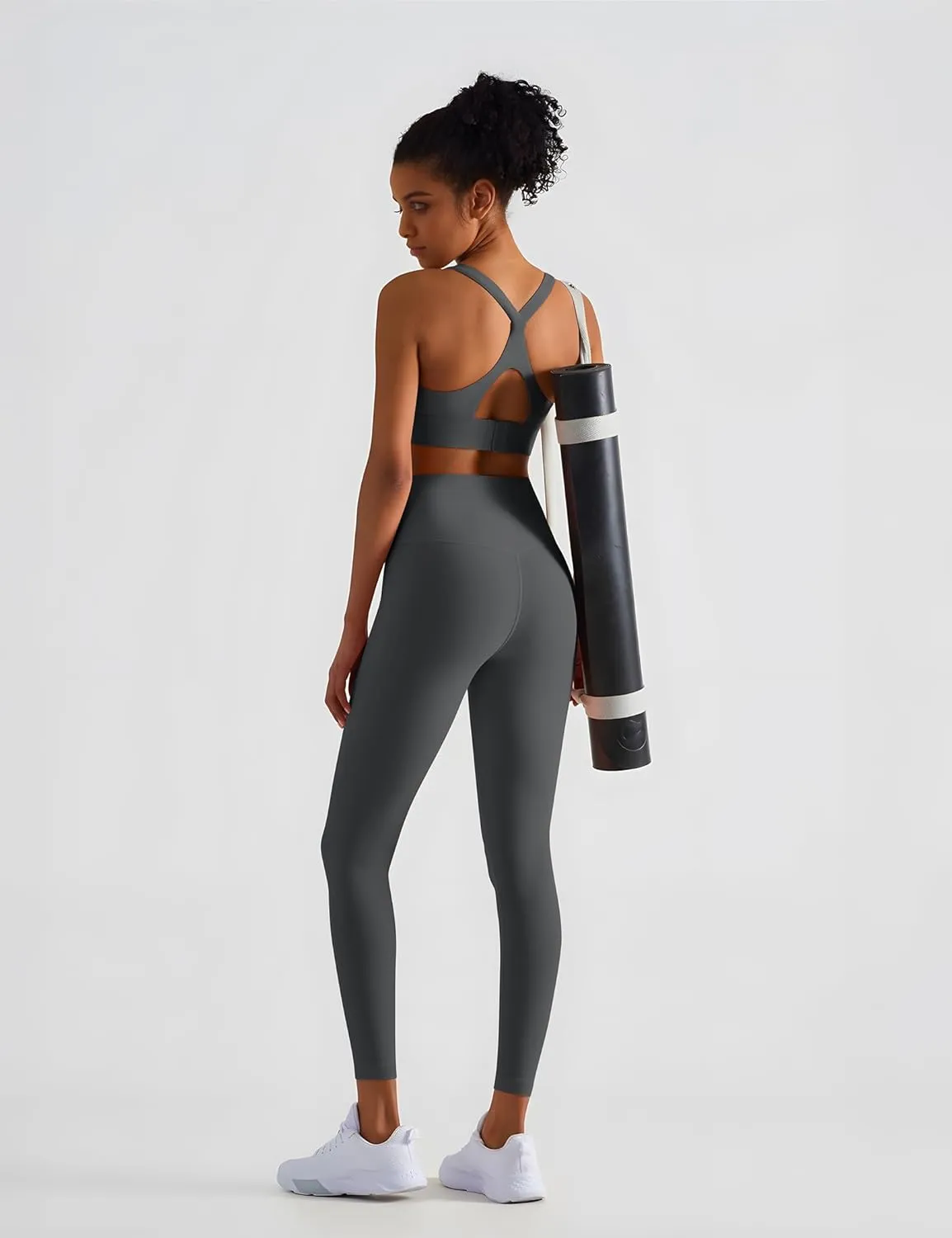 High Waisted Leggings for Women - No Front Seam Tummy Control Soft Yoga Pants for Workout Athletic Seamless Leggings