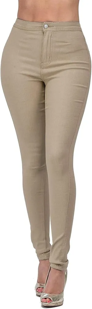 High Waisted-Rise Colored Jeans, Skinny Jeans for Women Stretchy High Waist Stretchy Classic Slimming Jeggings