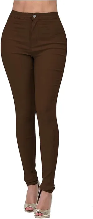 High Waisted-Rise Colored Jeans, Skinny Jeans for Women Stretchy High Waist Stretchy Classic Slimming Jeggings