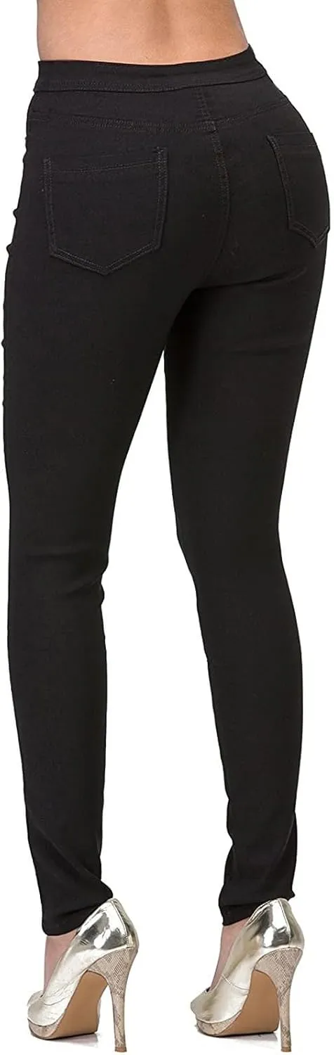 High Waisted-Rise Colored Jeans, Skinny Jeans for Women Stretchy High Waist Stretchy Classic Slimming Jeggings
