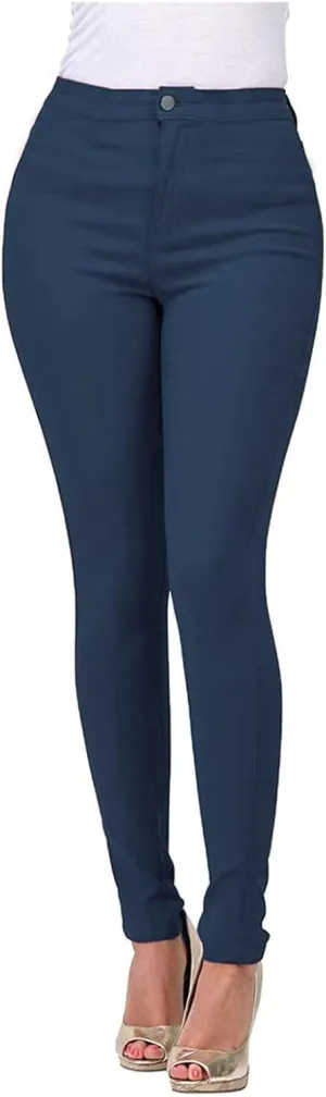 High Waisted-Rise Colored Jeans, Skinny Jeans for Women Stretchy High Waist Stretchy Classic Slimming Jeggings