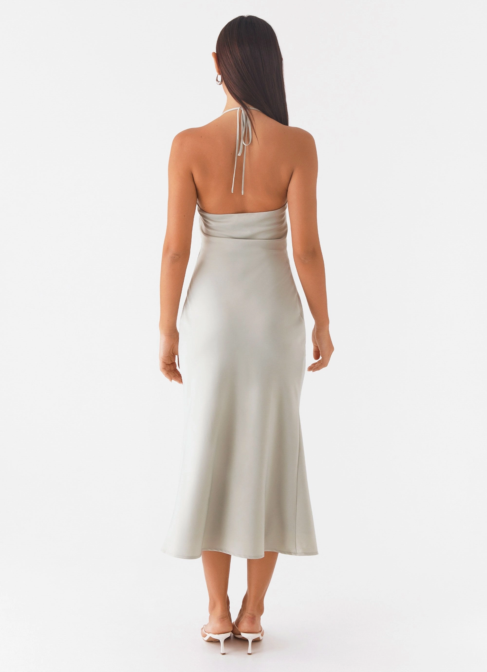 High Note Midi Dress - Sage Crinkle Effect